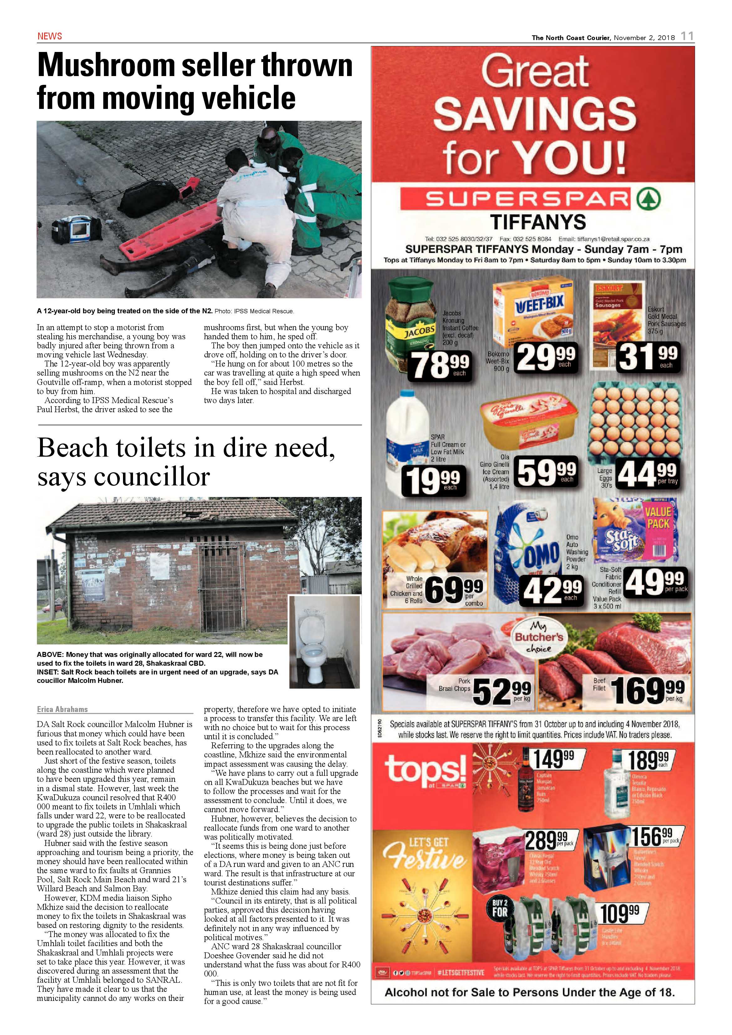 The North Coast Courier – 02 November 2018 page 11
