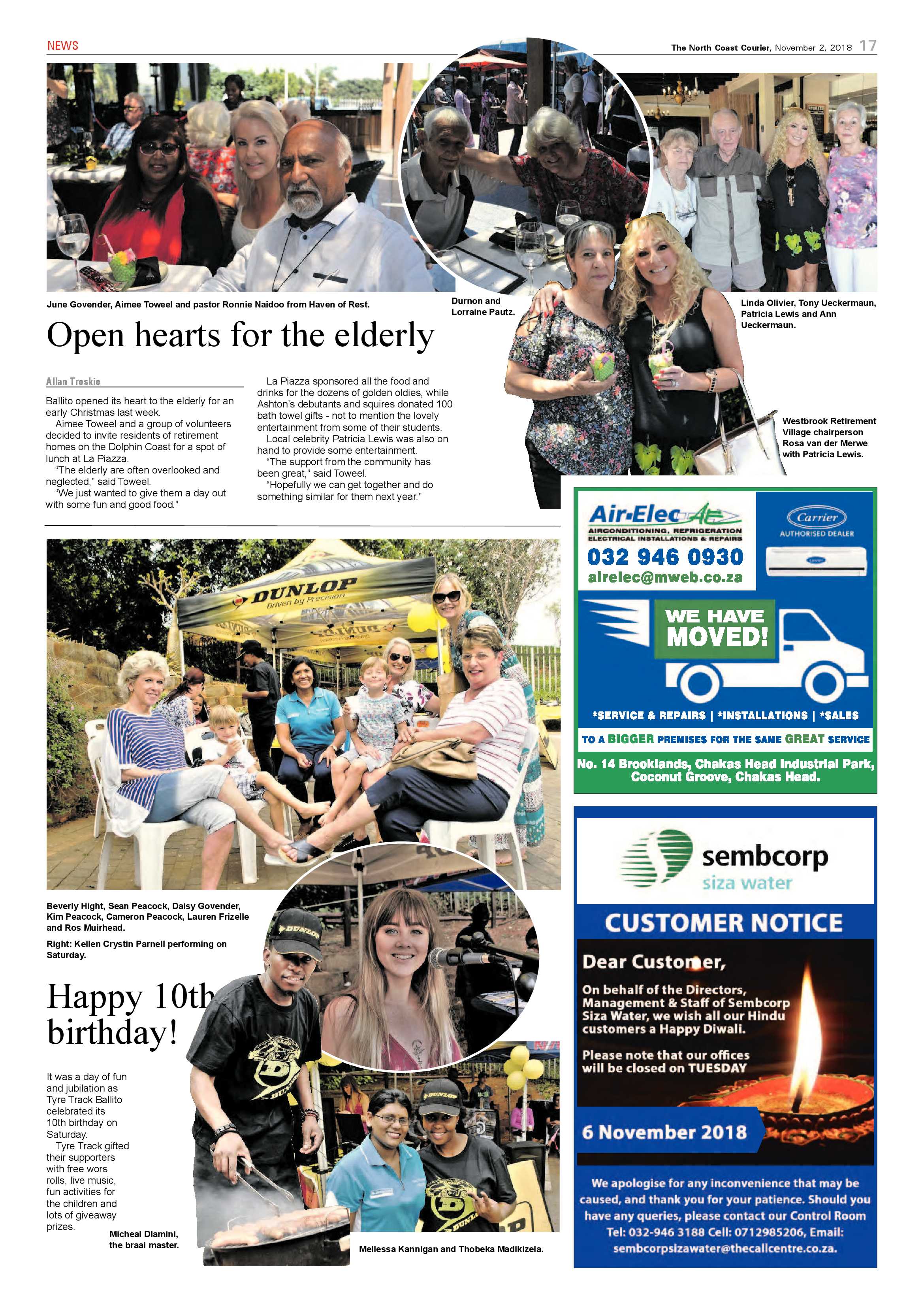 The North Coast Courier – 02 November 2018 page 17