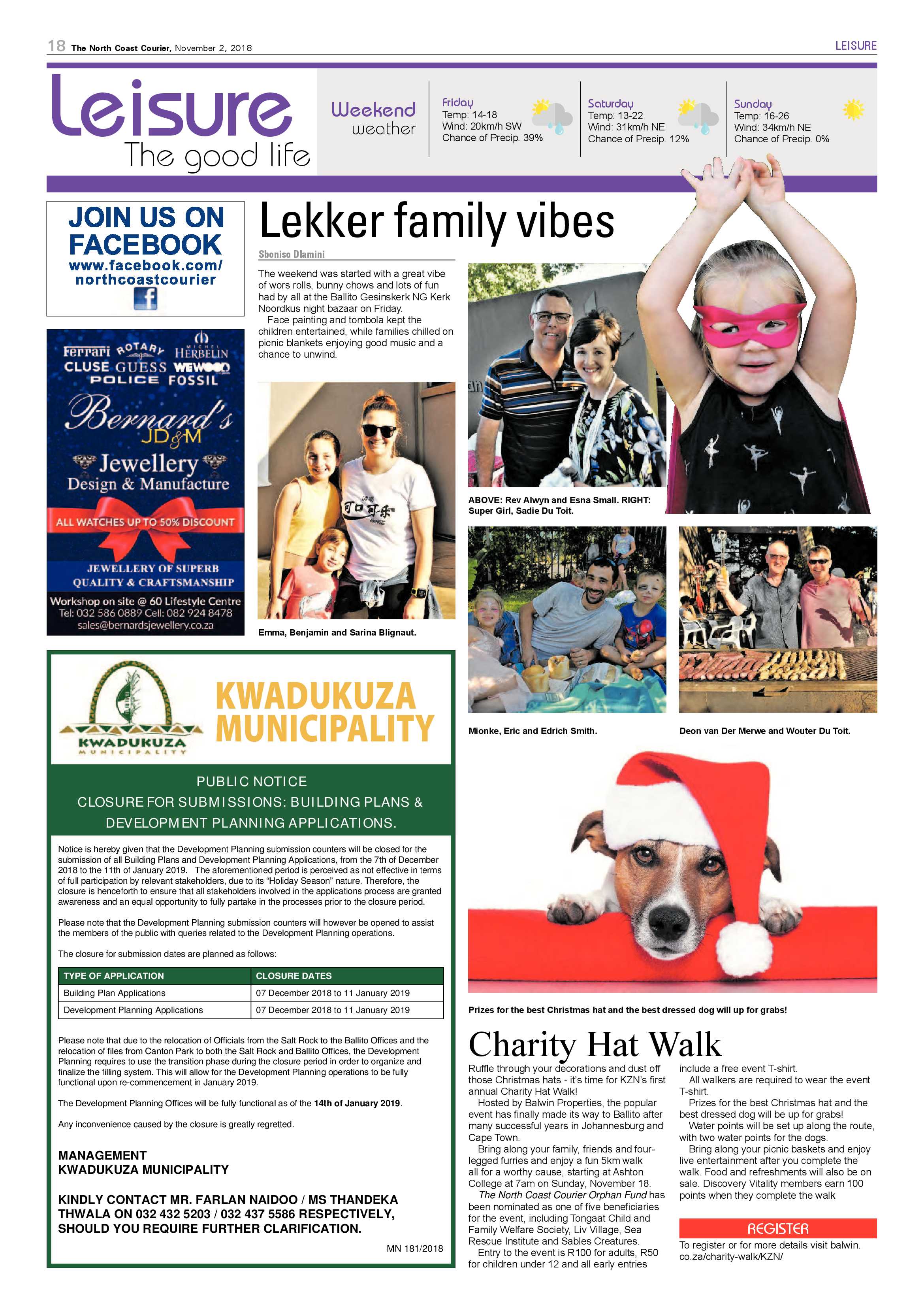 The North Coast Courier – 02 November 2018 page 18