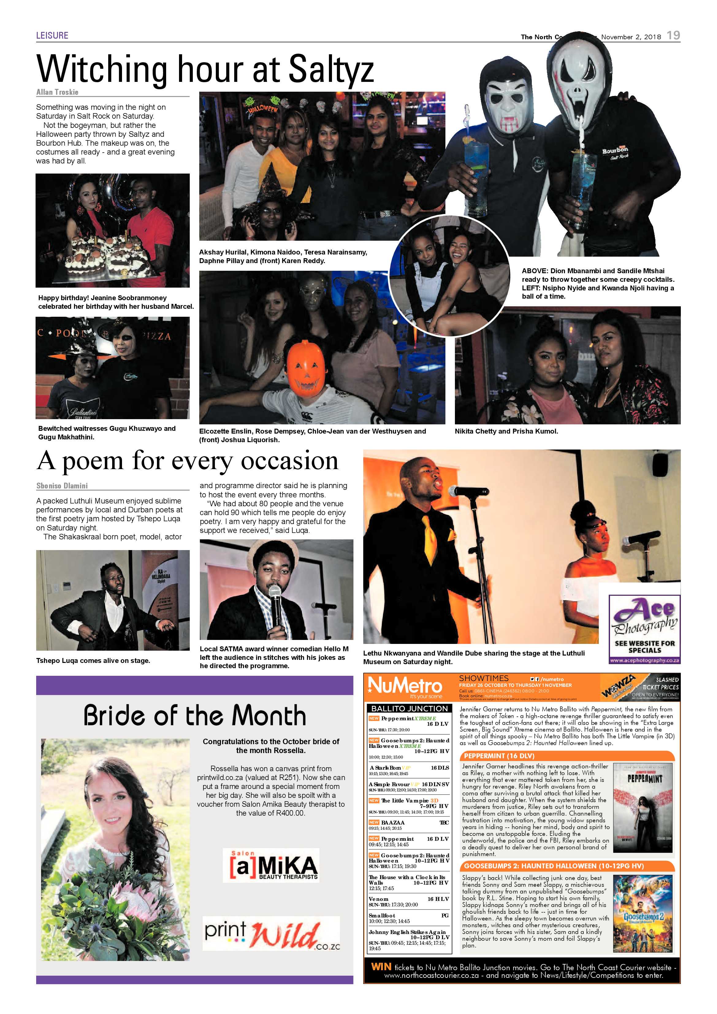 The North Coast Courier – 02 November 2018 page 19