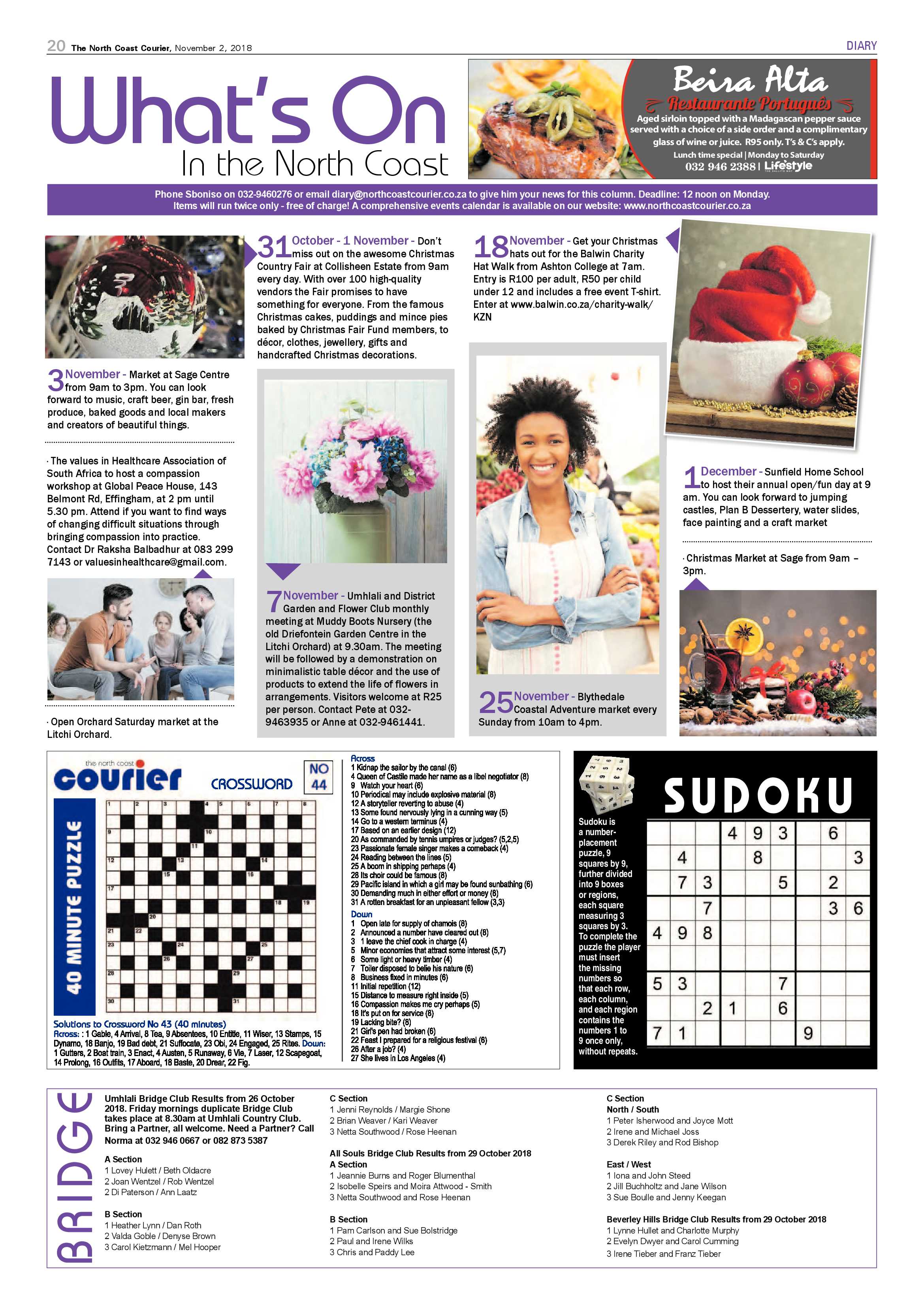 The North Coast Courier – 02 November 2018 page 20