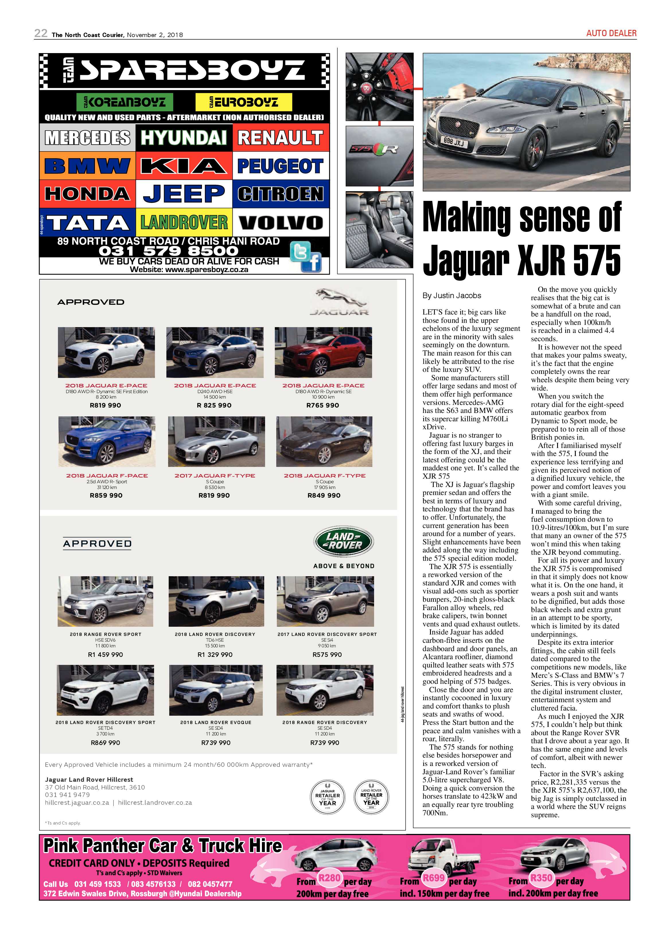 The North Coast Courier – 02 November 2018 page 22