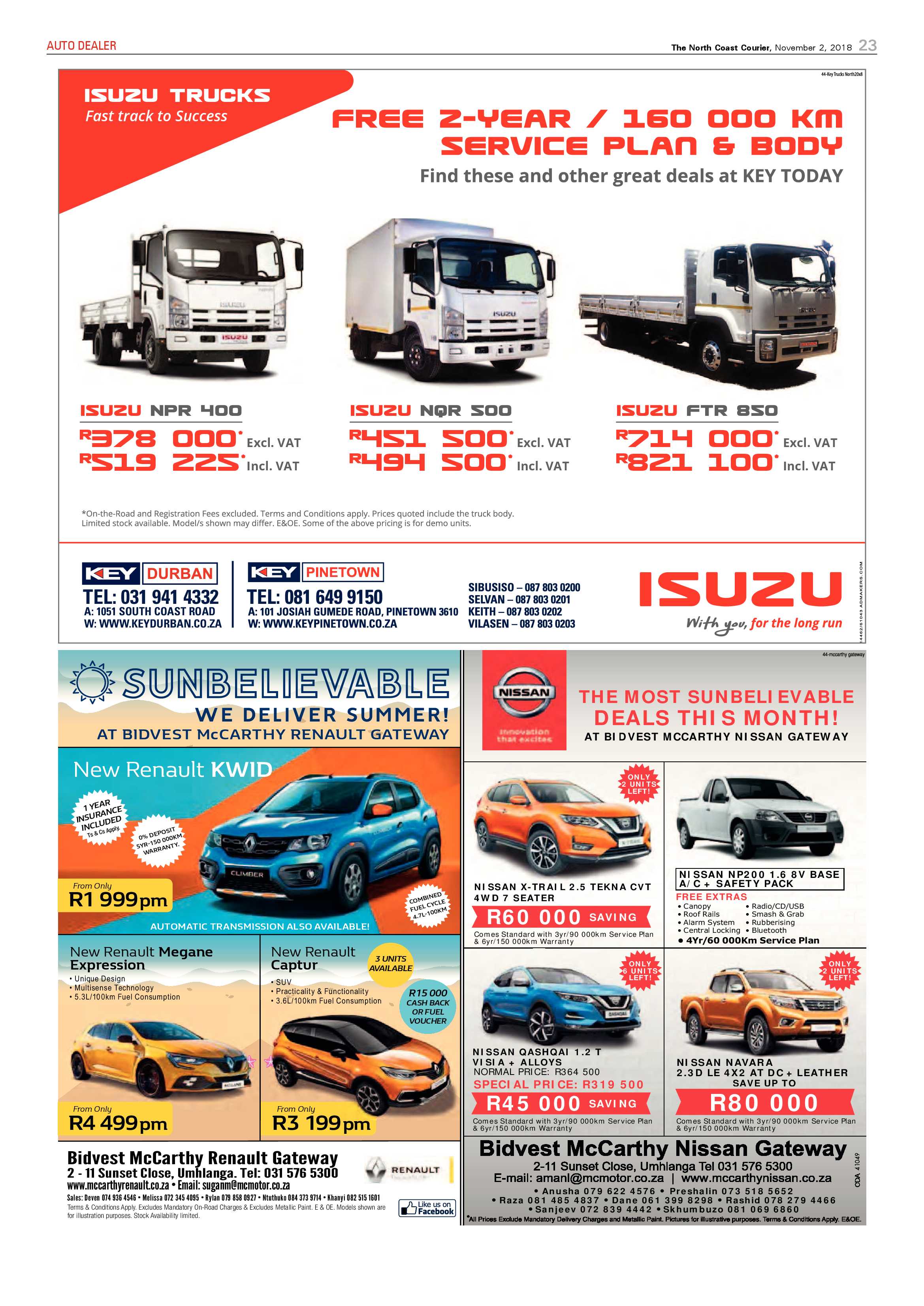 The North Coast Courier – 02 November 2018 page 23
