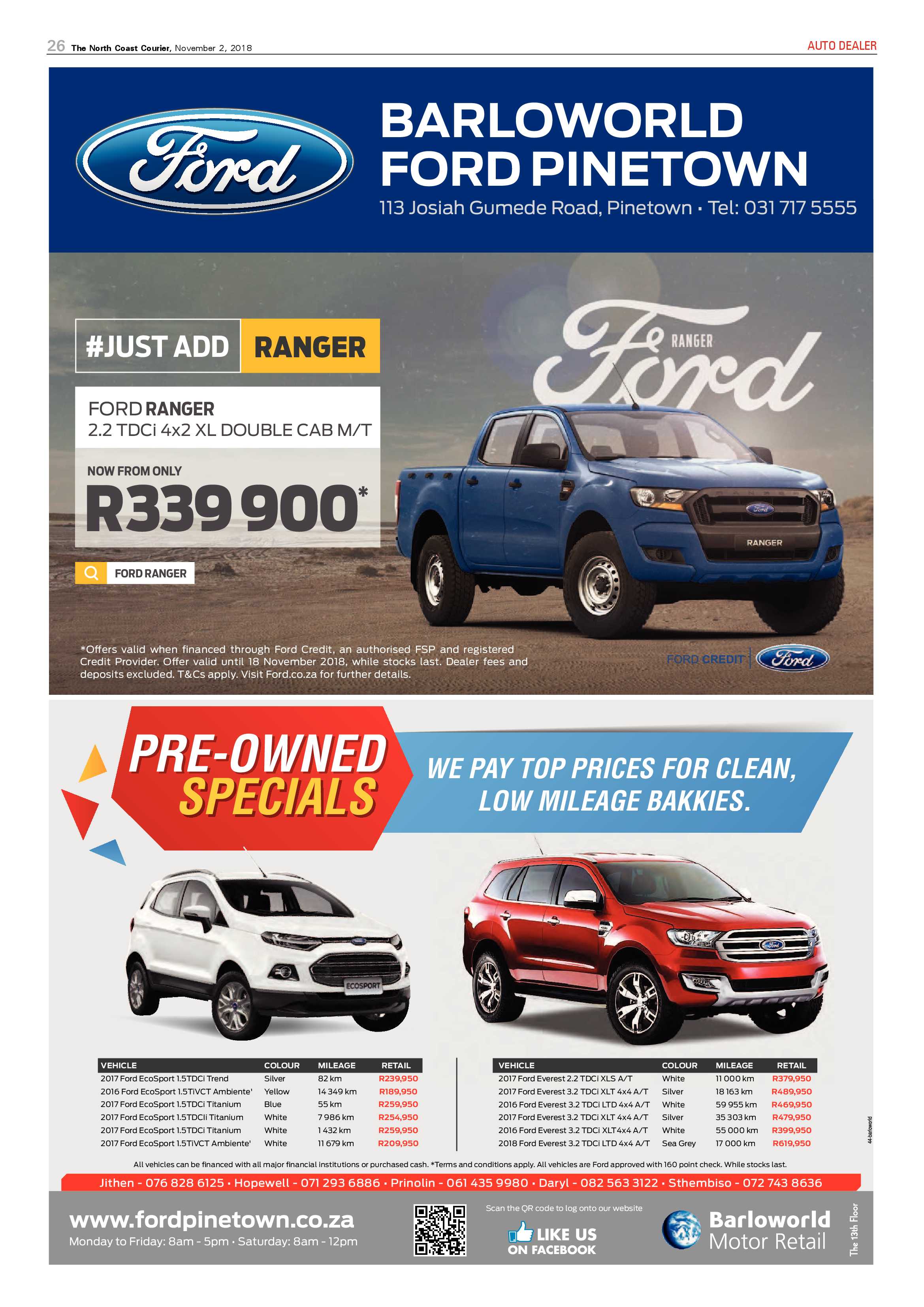 The North Coast Courier – 02 November 2018 page 26