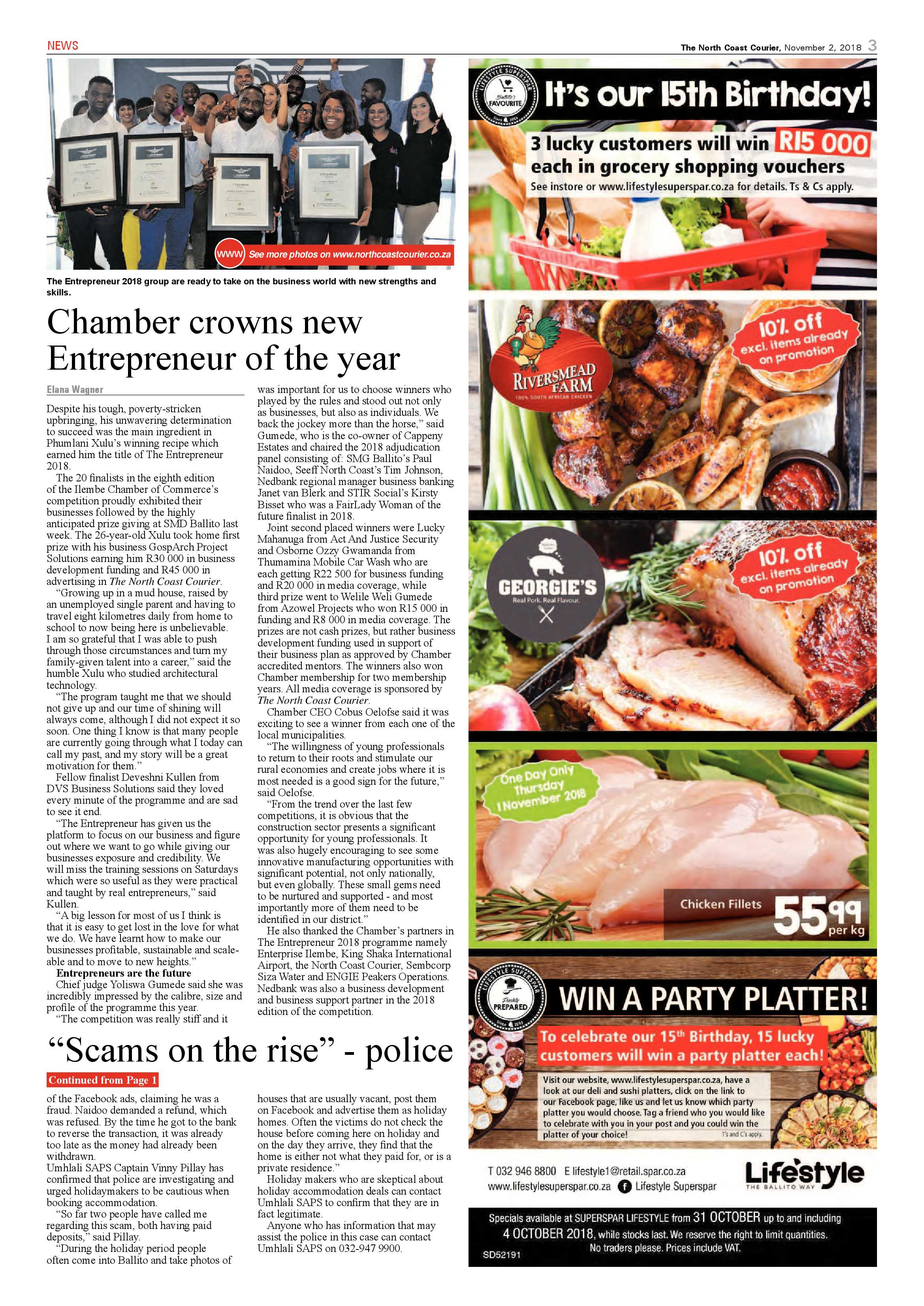 The North Coast Courier – 02 November 2018 page 3