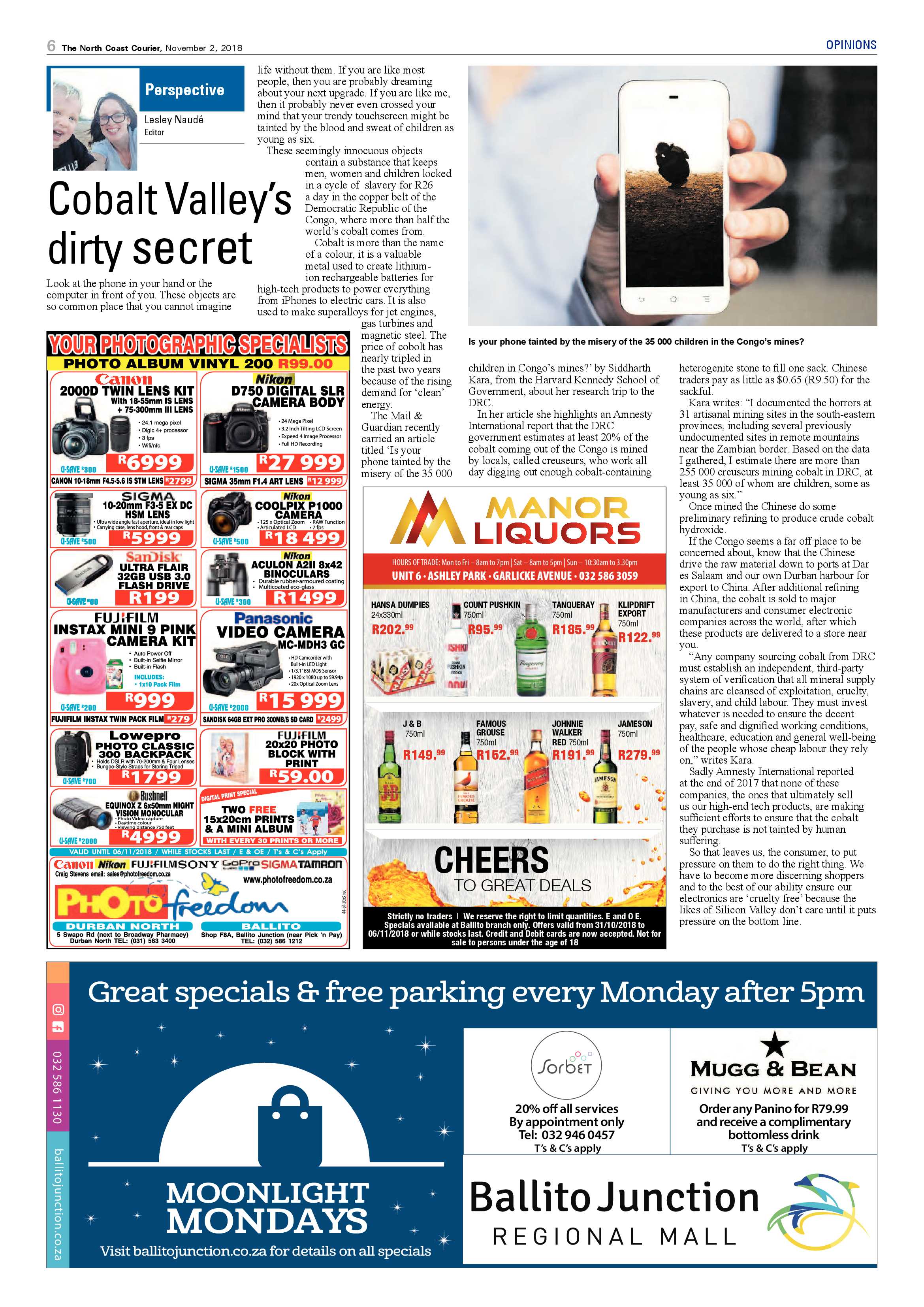 The North Coast Courier – 02 November 2018 page 6