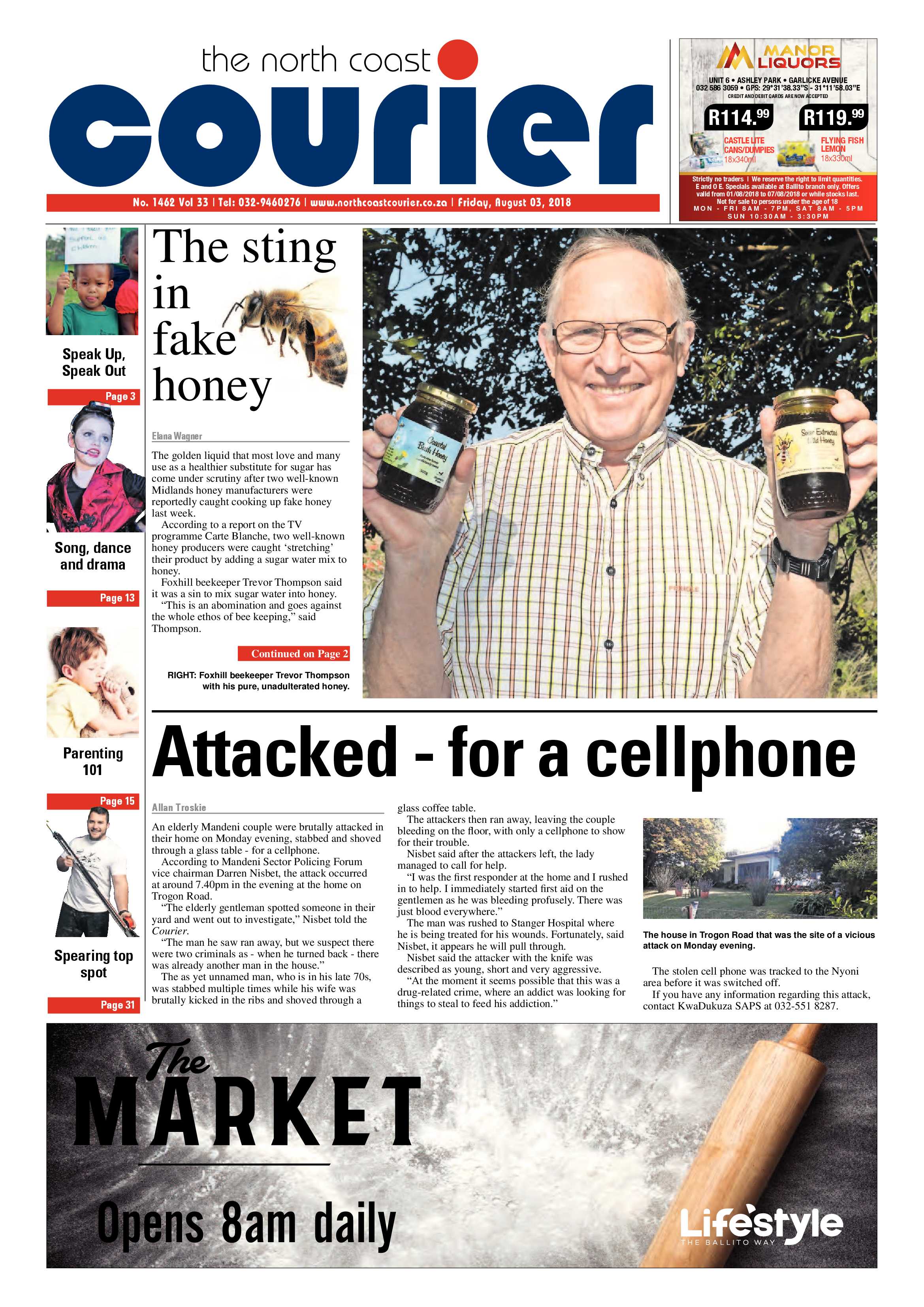 The North Coast Courier – 03 August 2018 page 1