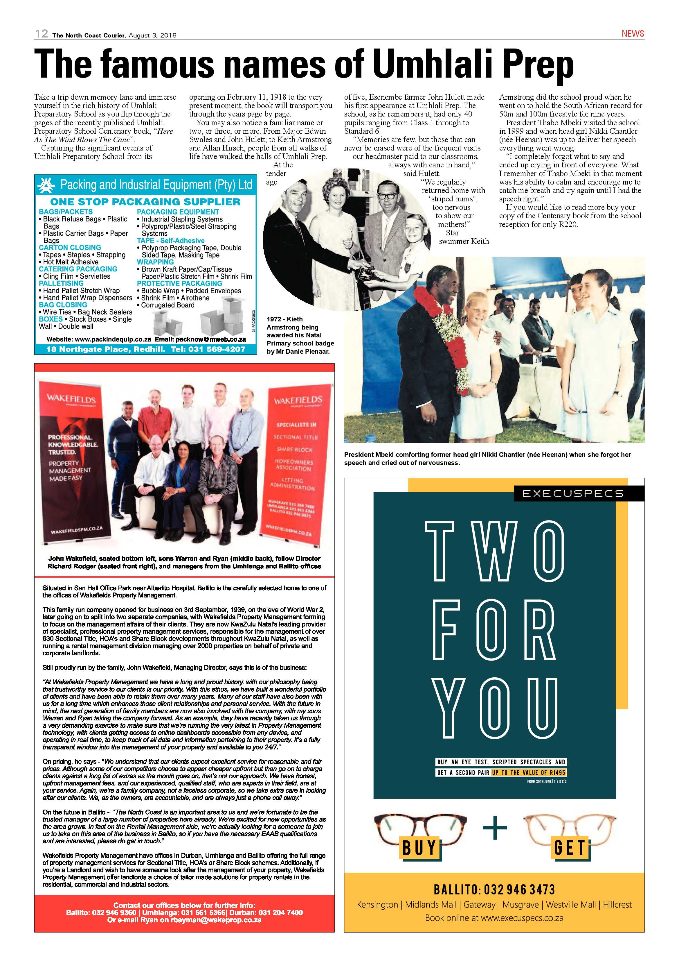 The North Coast Courier – 03 August 2018 page 12