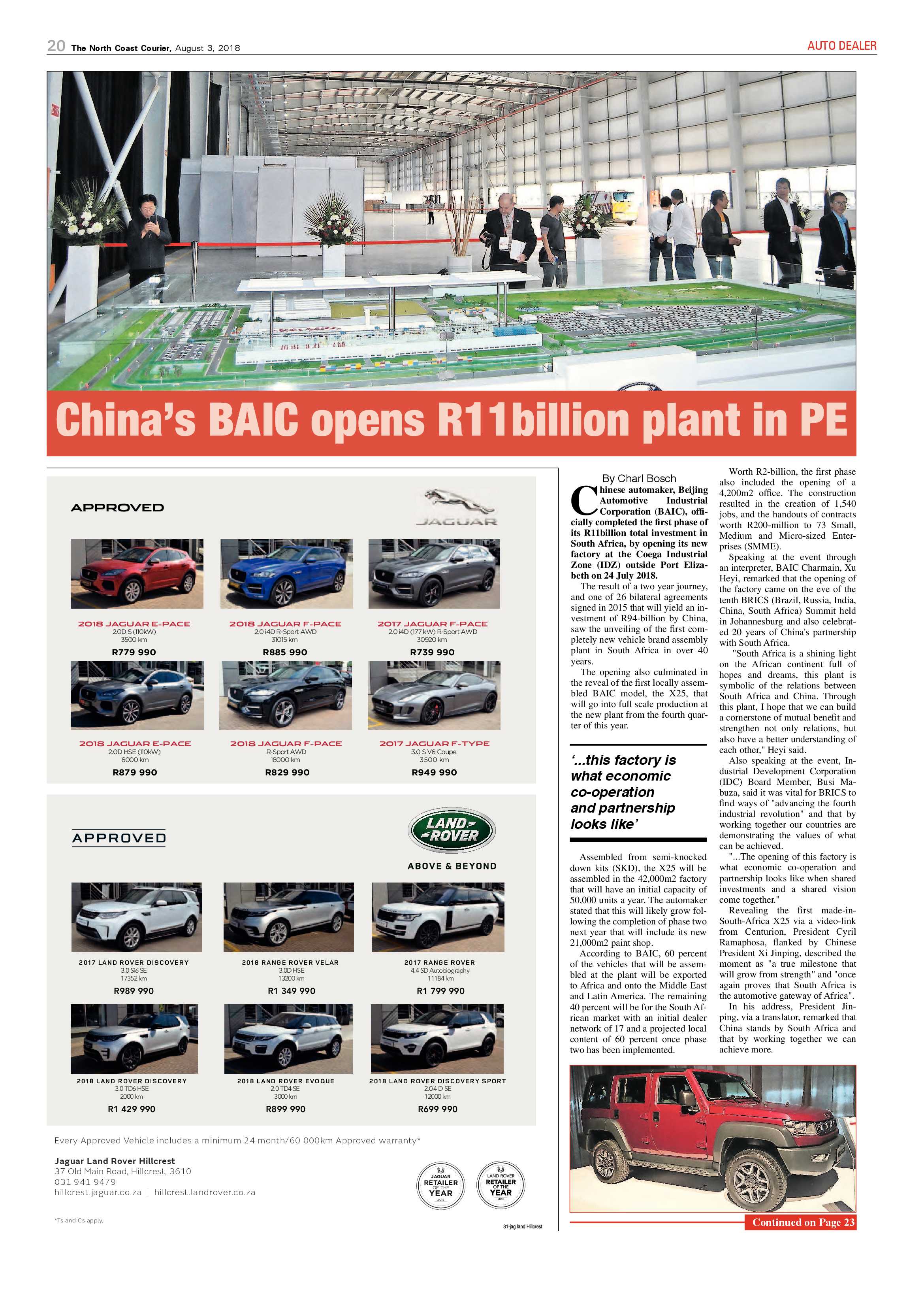 The North Coast Courier – 03 August 2018 page 20
