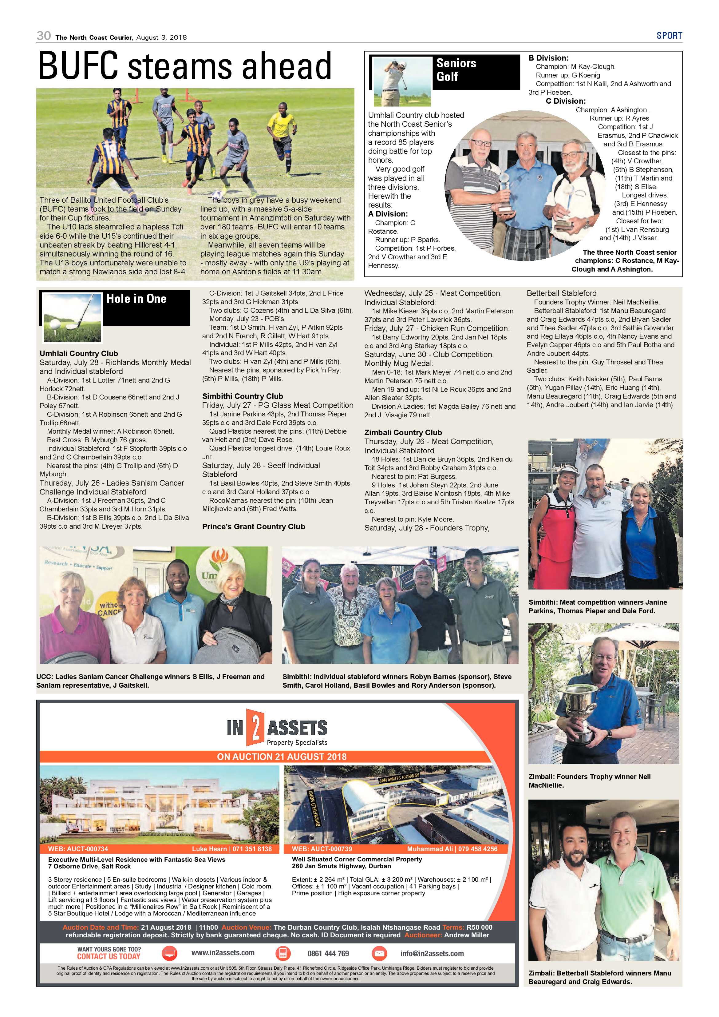 The North Coast Courier – 03 August 2018 page 30