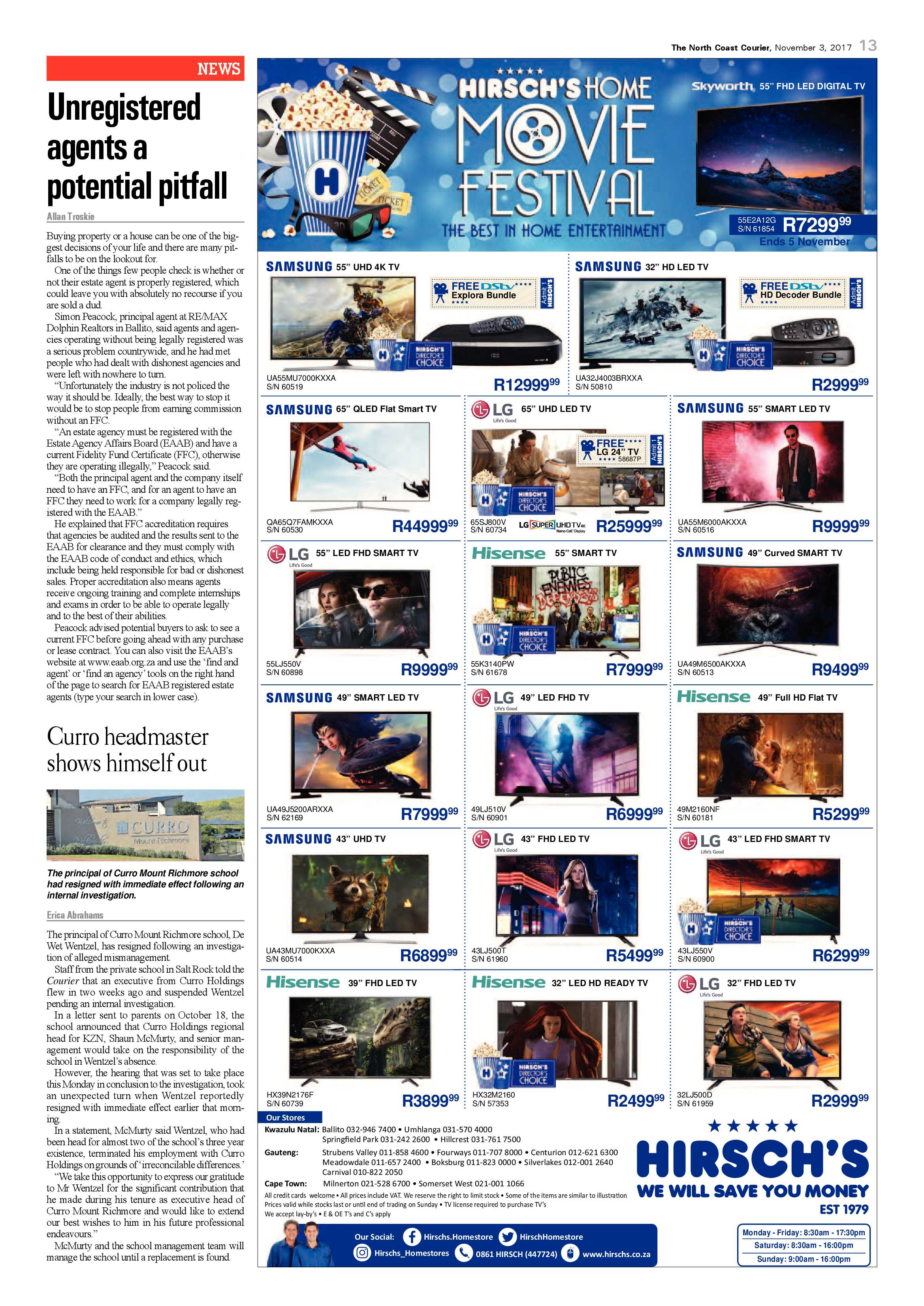 The North Coast Courier – 03 November 2017 page 13