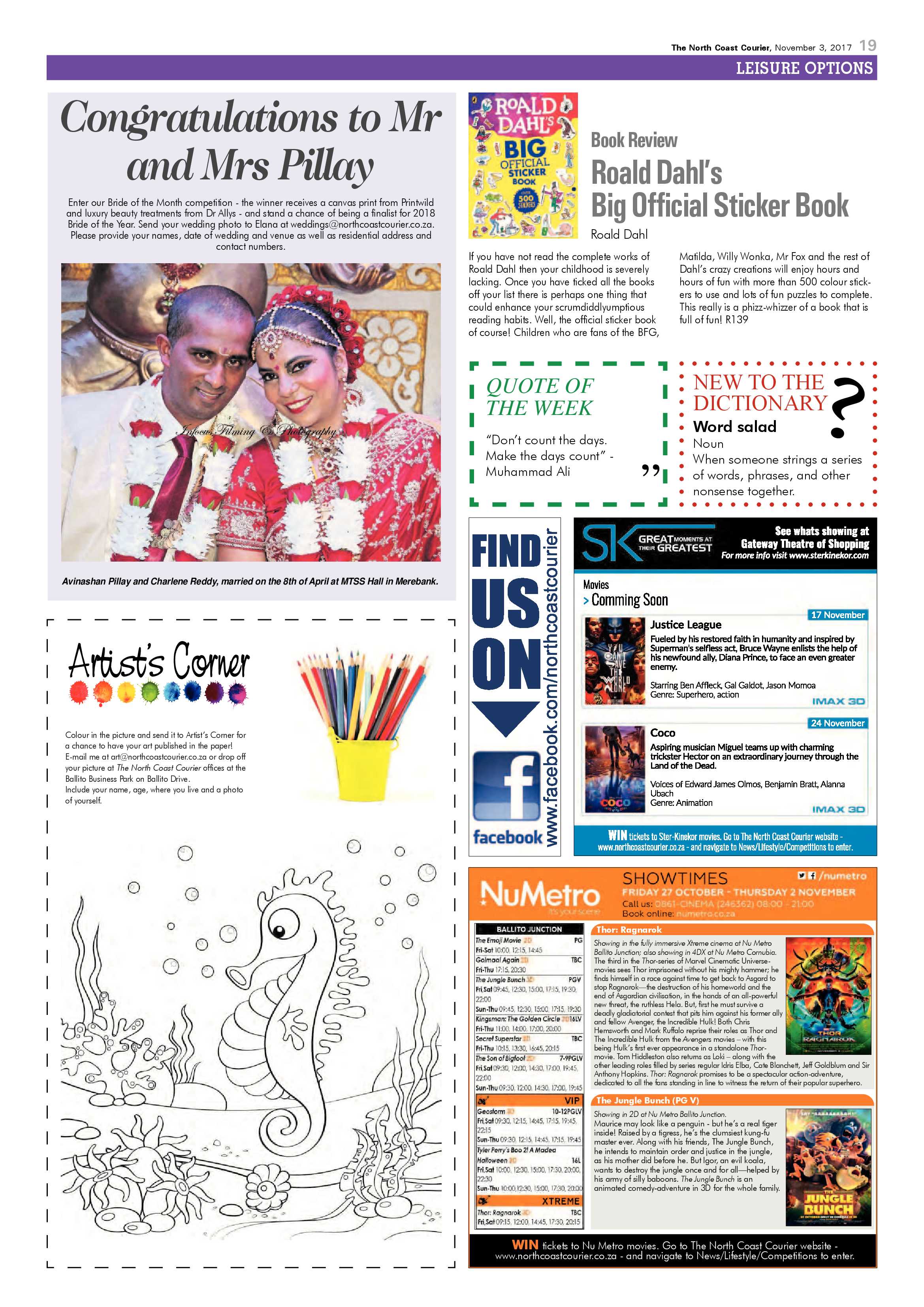 The North Coast Courier – 03 November 2017 page 19