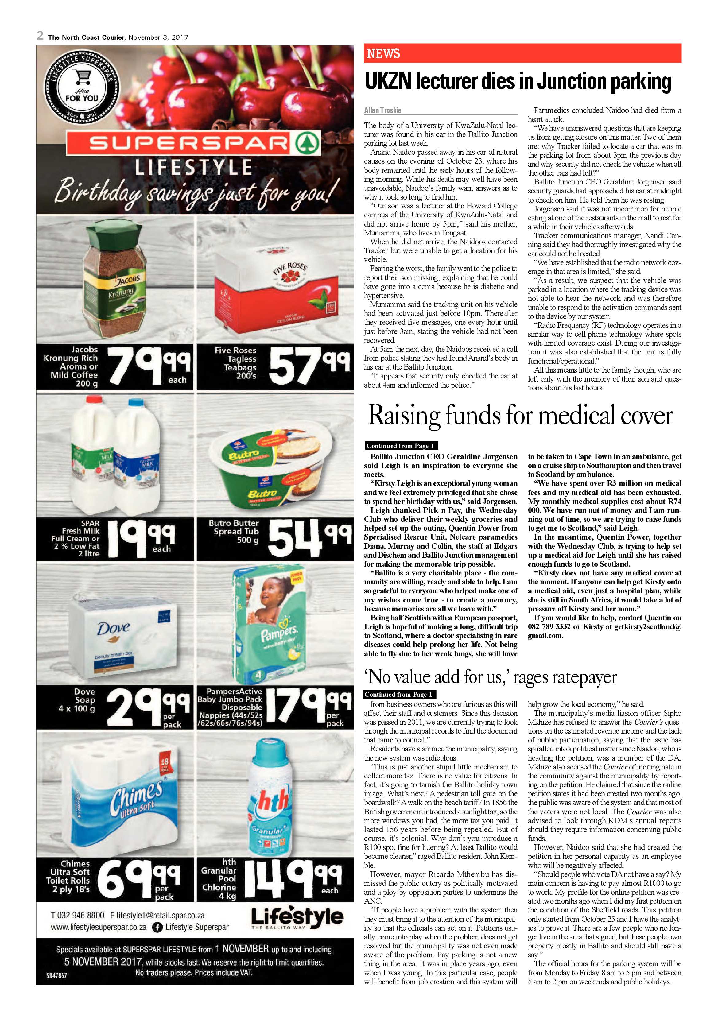 The North Coast Courier – 03 November 2017 page 2
