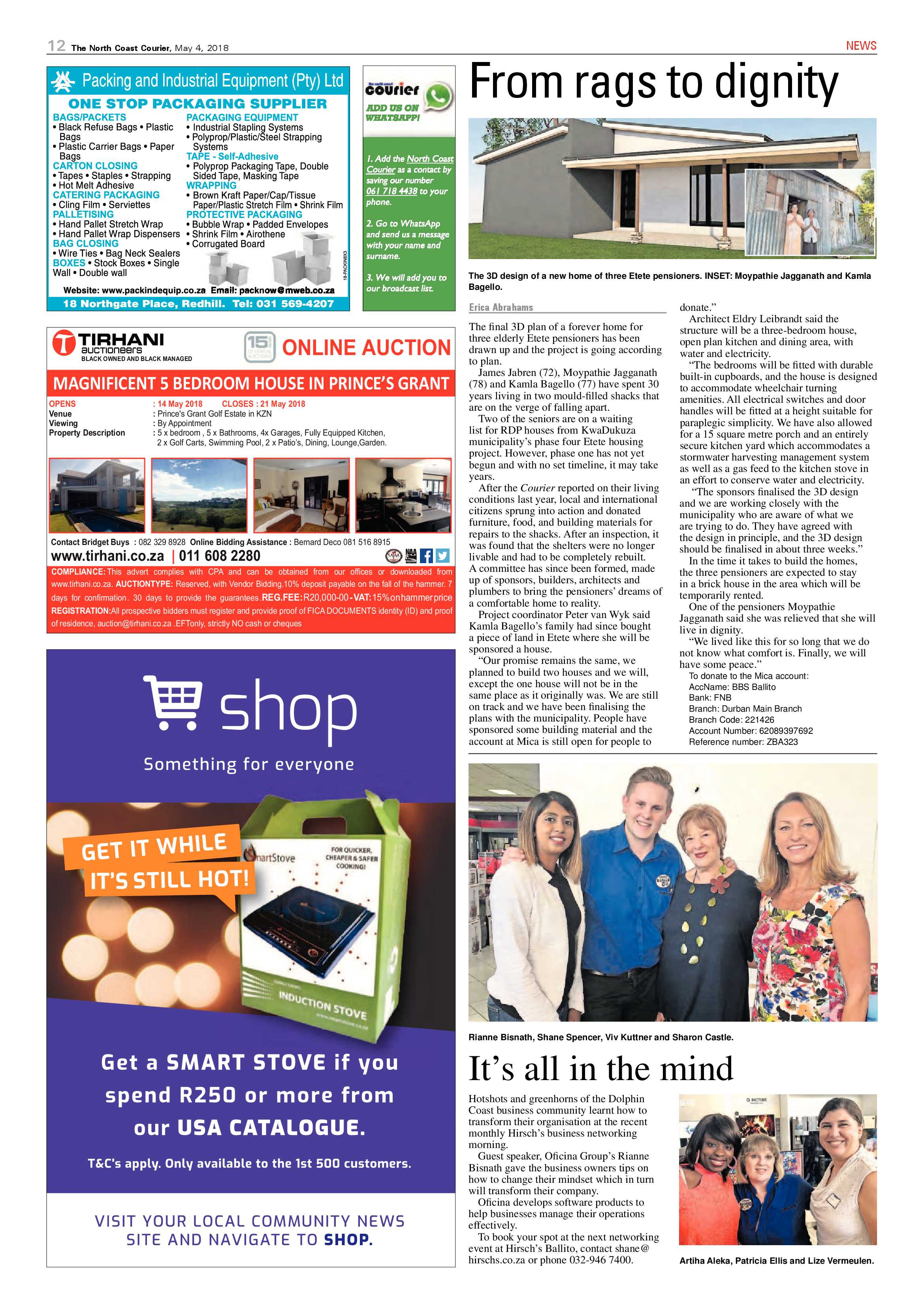 The North Coast Courier – 04 May 2018 page 12