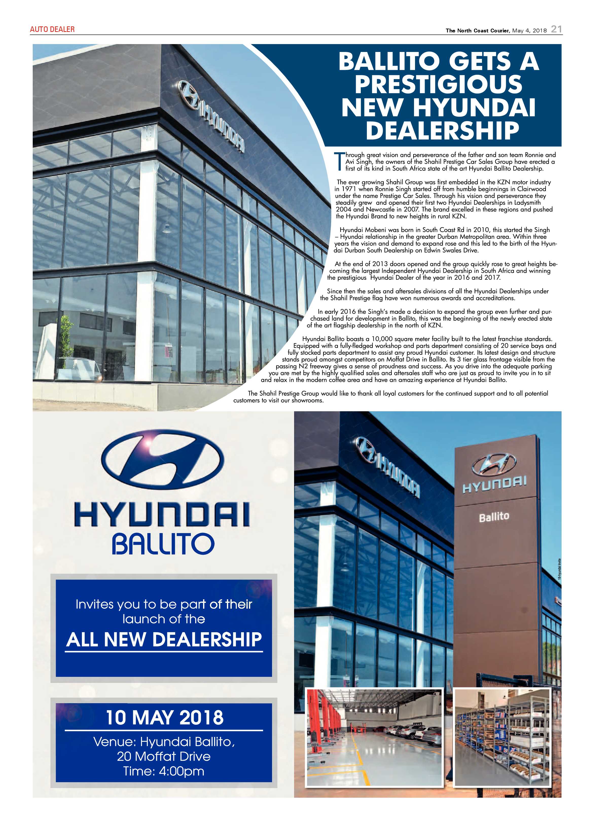 The North Coast Courier – 04 May 2018 page 21