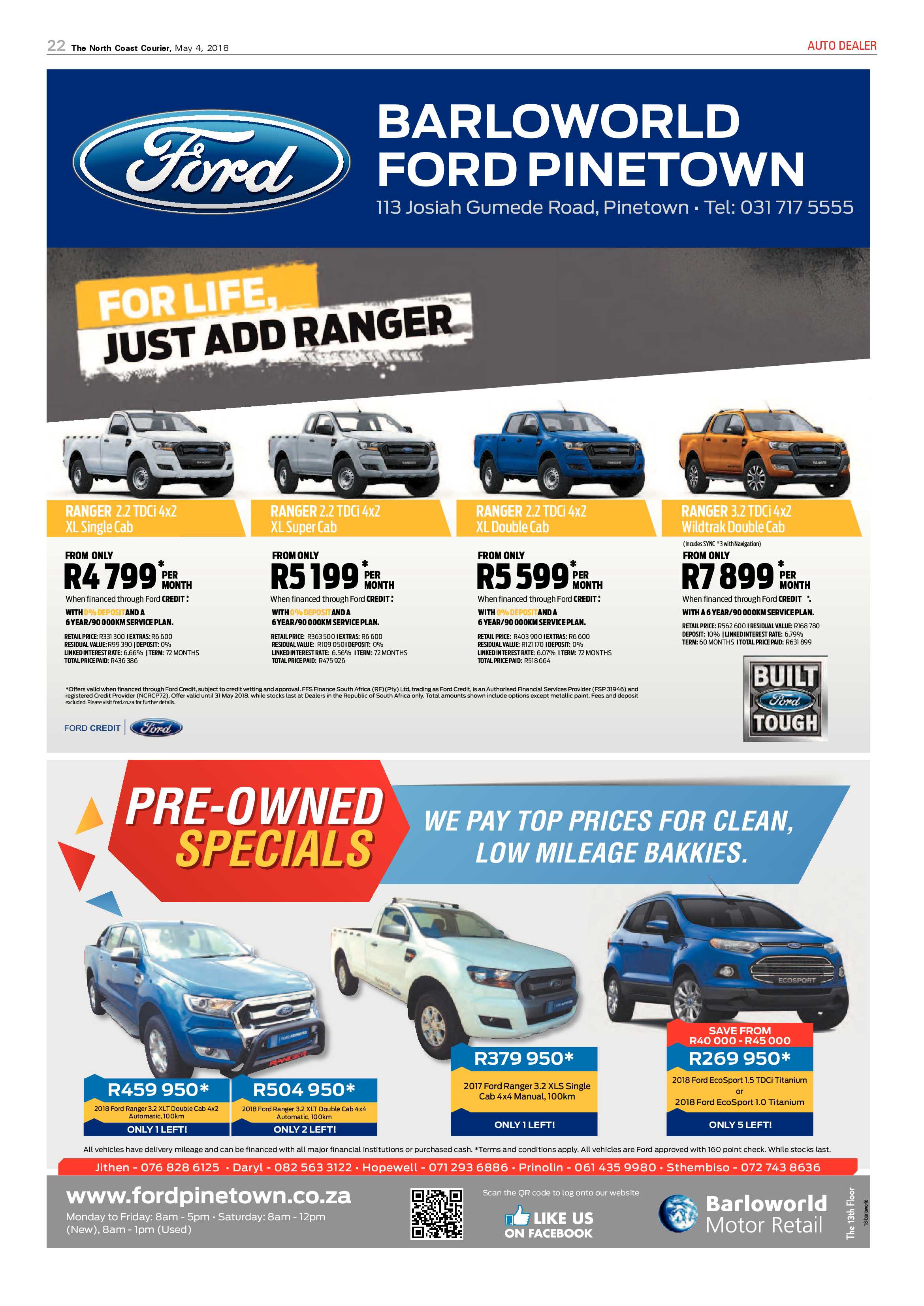 The North Coast Courier – 04 May 2018 page 22