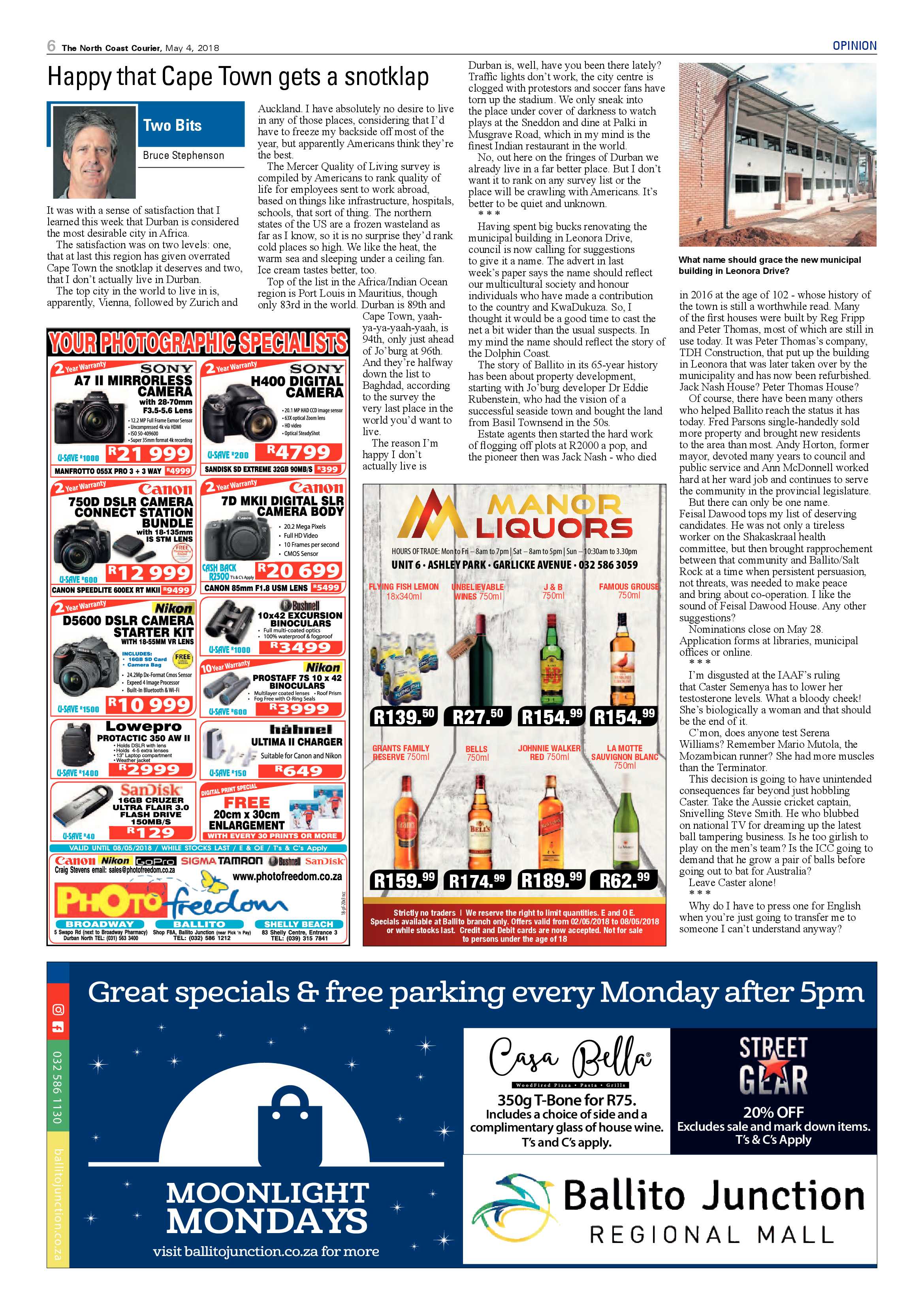 The North Coast Courier – 04 May 2018 page 6