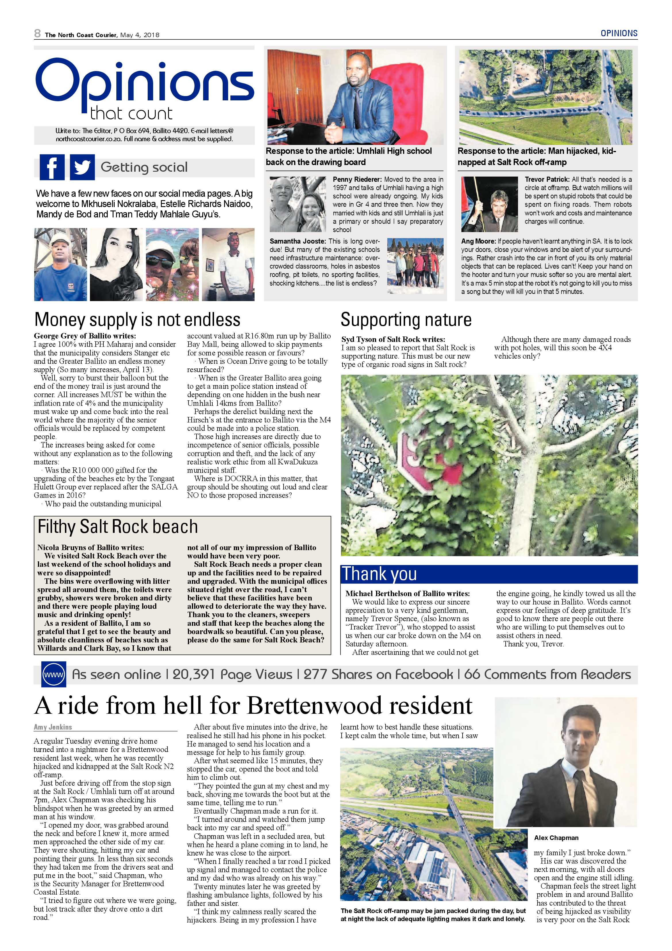 The North Coast Courier – 04 May 2018 page 8