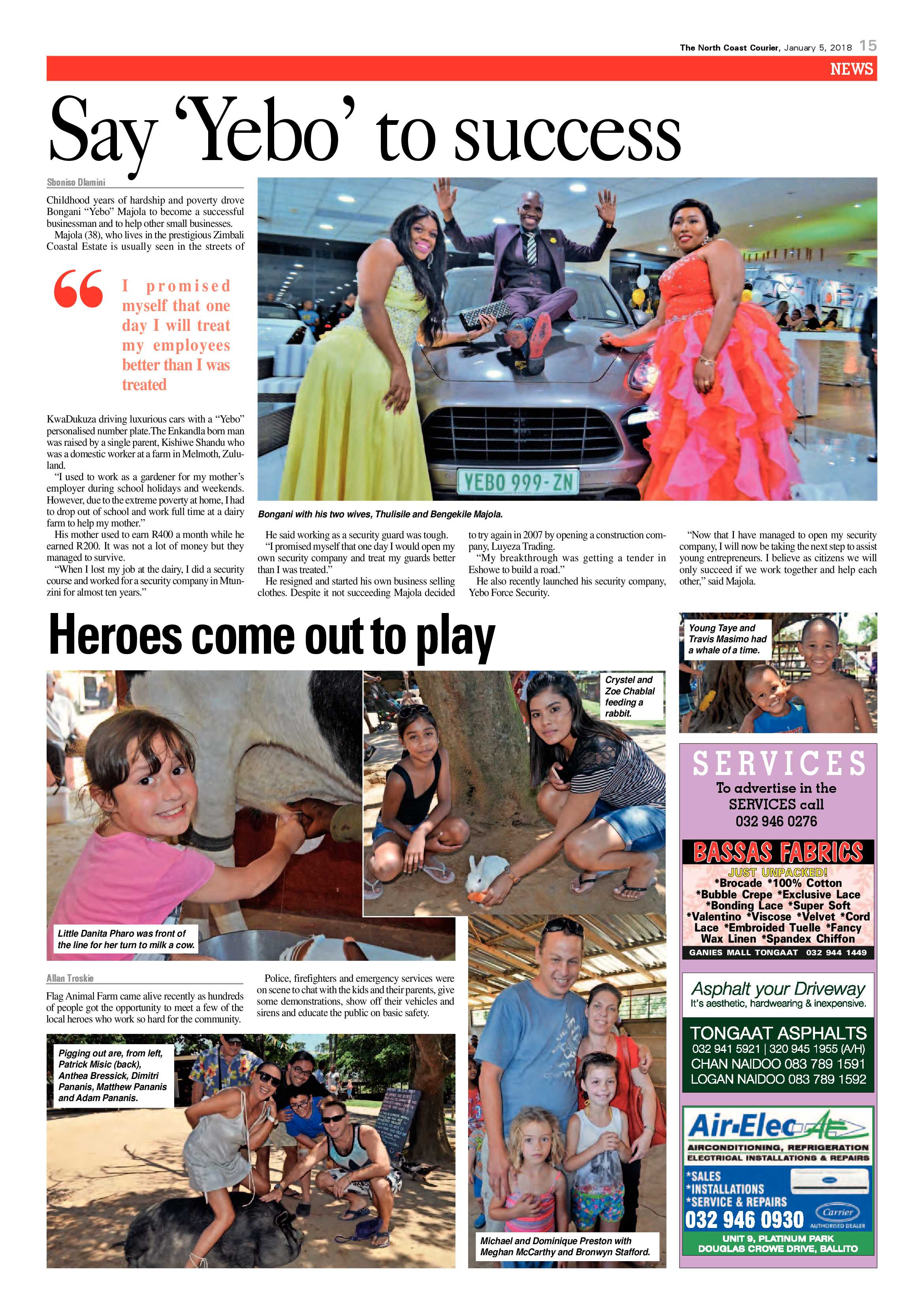 The North Coast Courier – 05 January 2018 page 15
