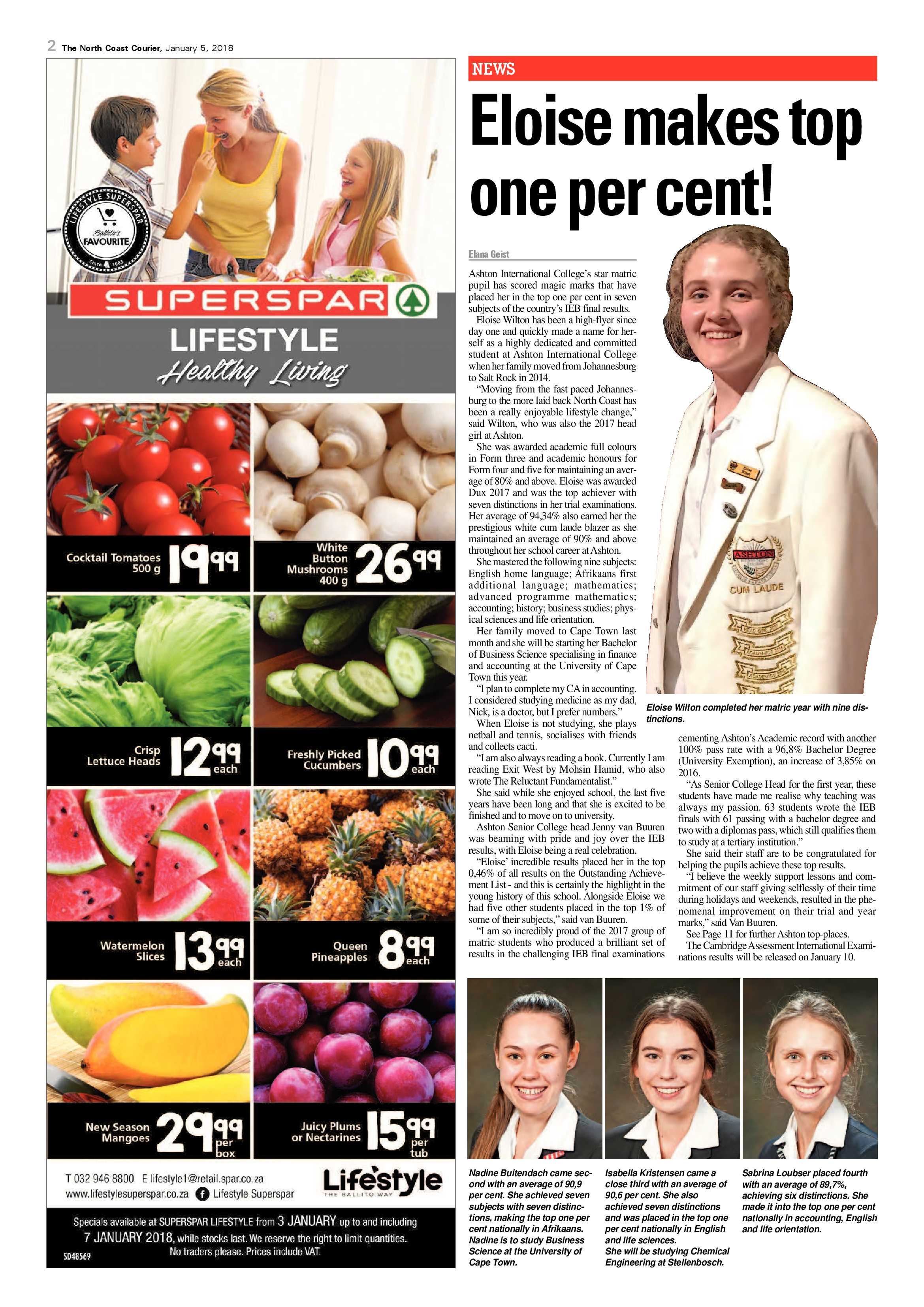 The North Coast Courier – 05 January 2018 page 2