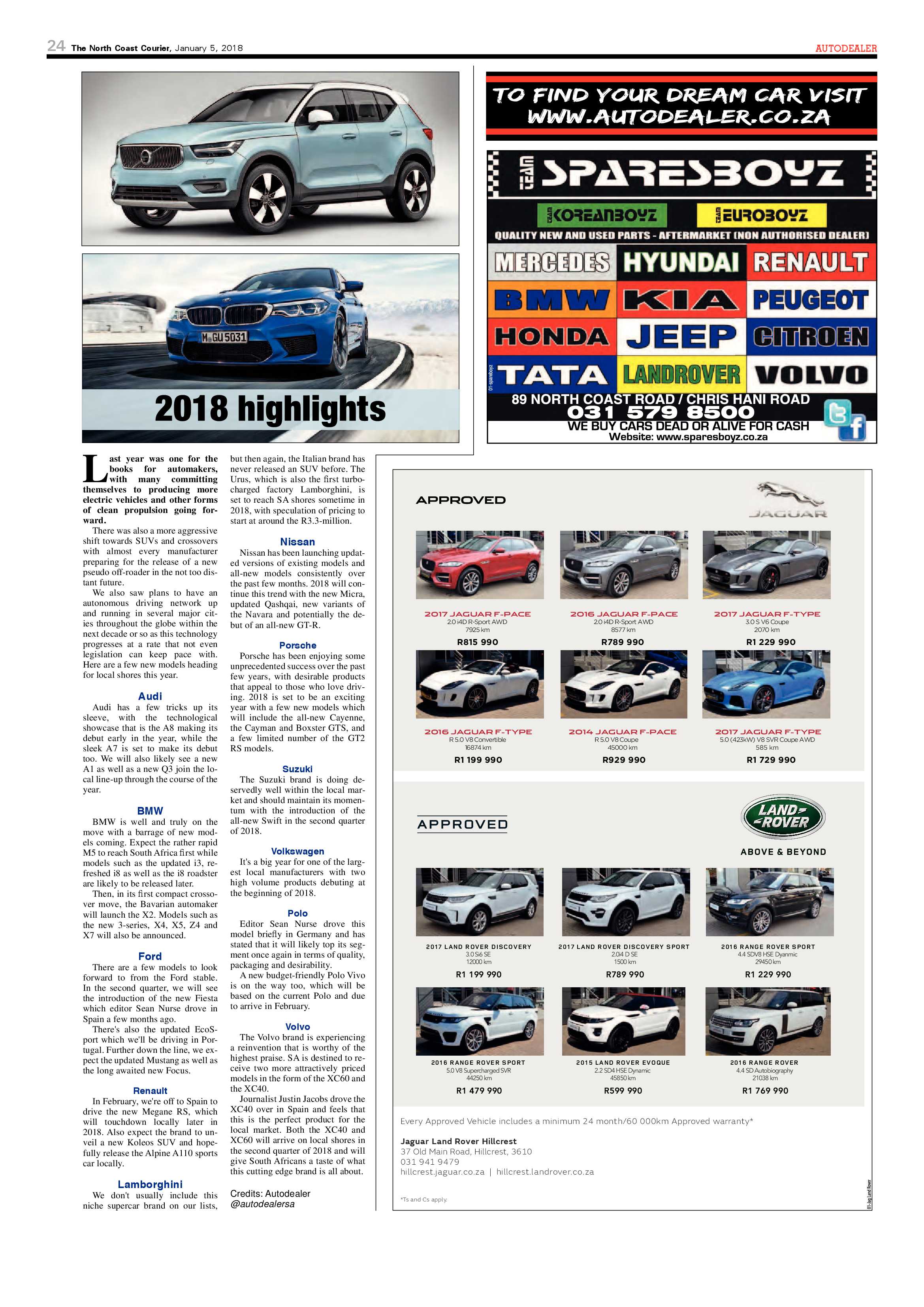 The North Coast Courier – 05 January 2018 page 24