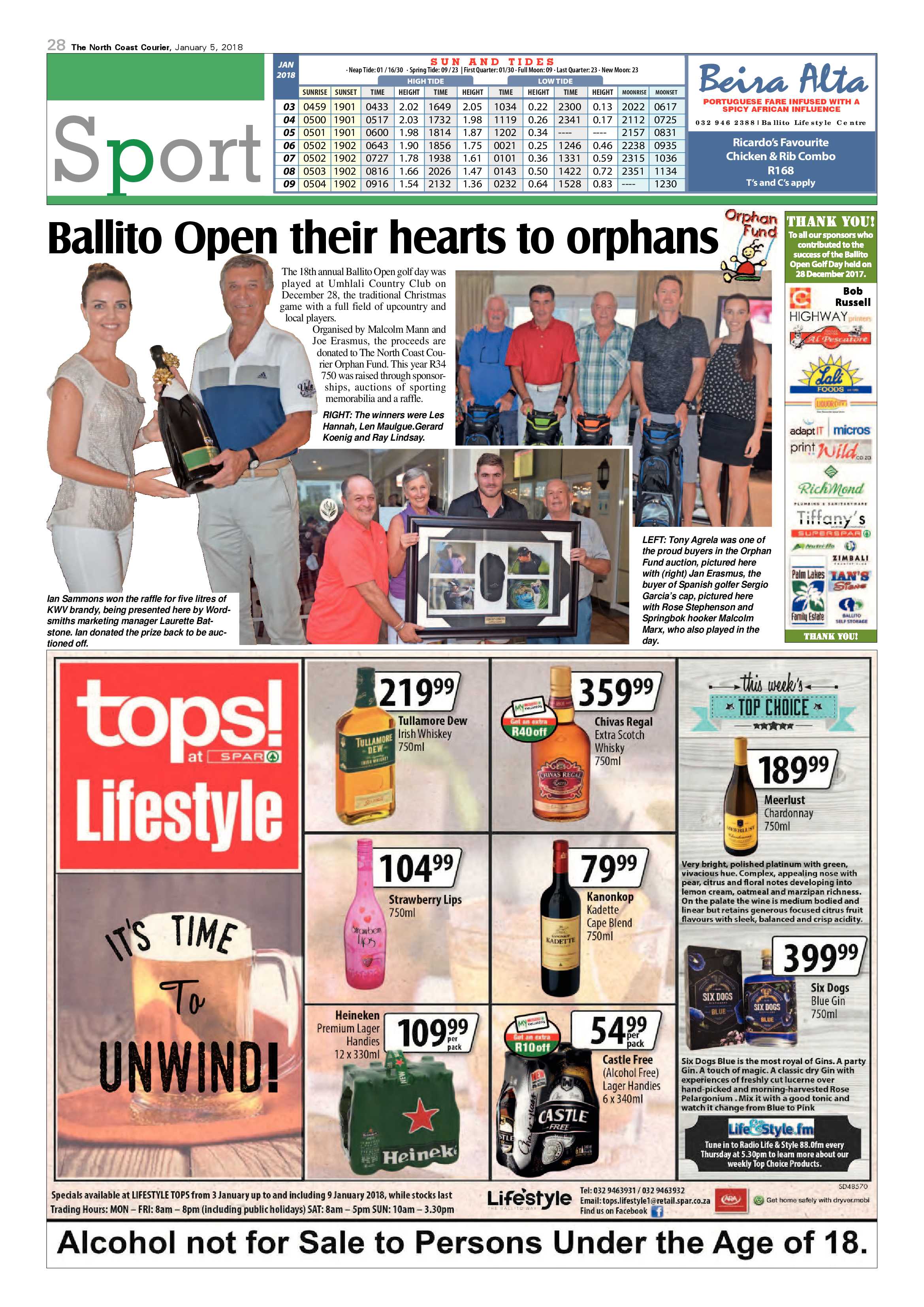 The North Coast Courier – 05 January 2018 page 28