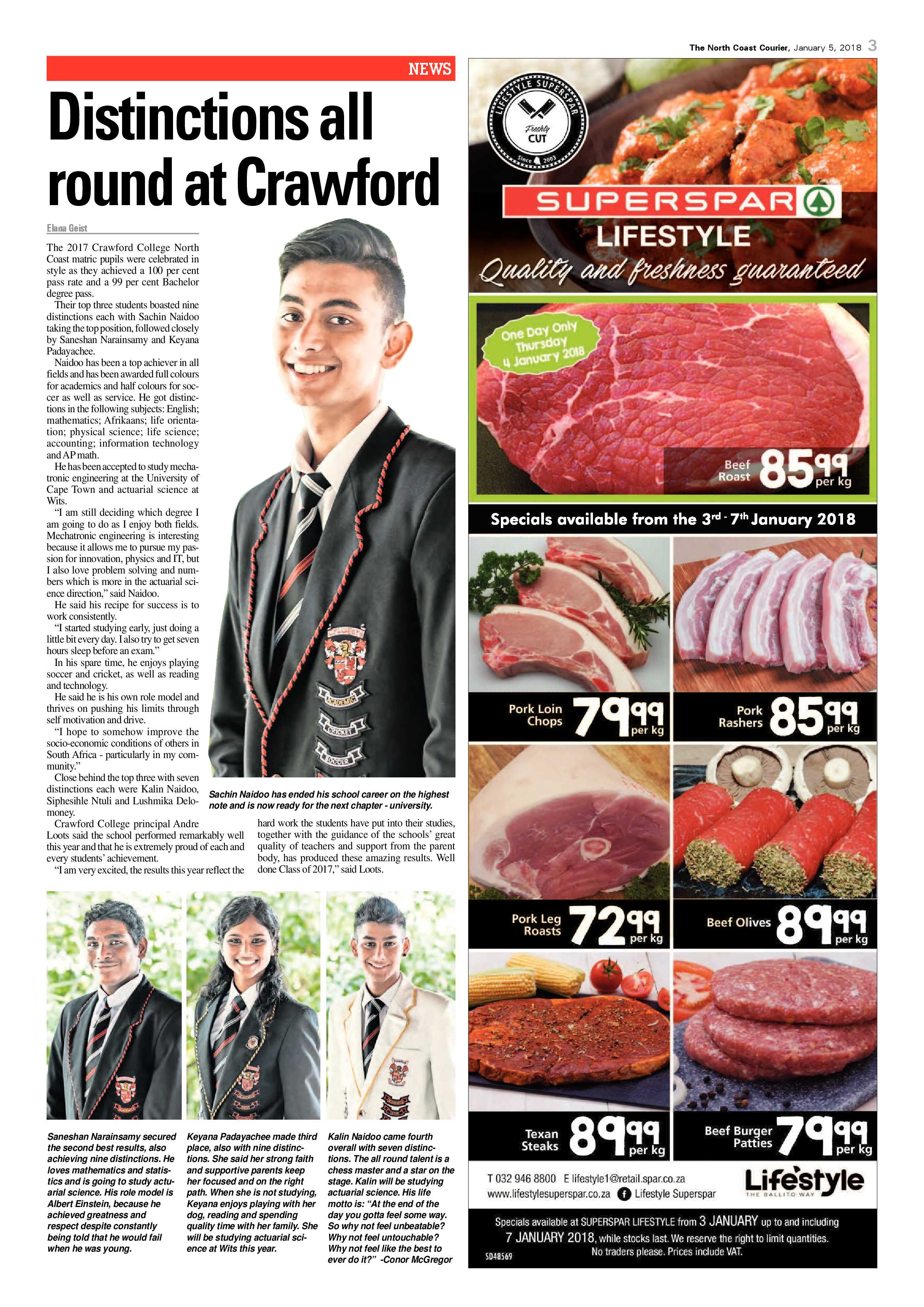 The North Coast Courier – 05 January 2018 page 3