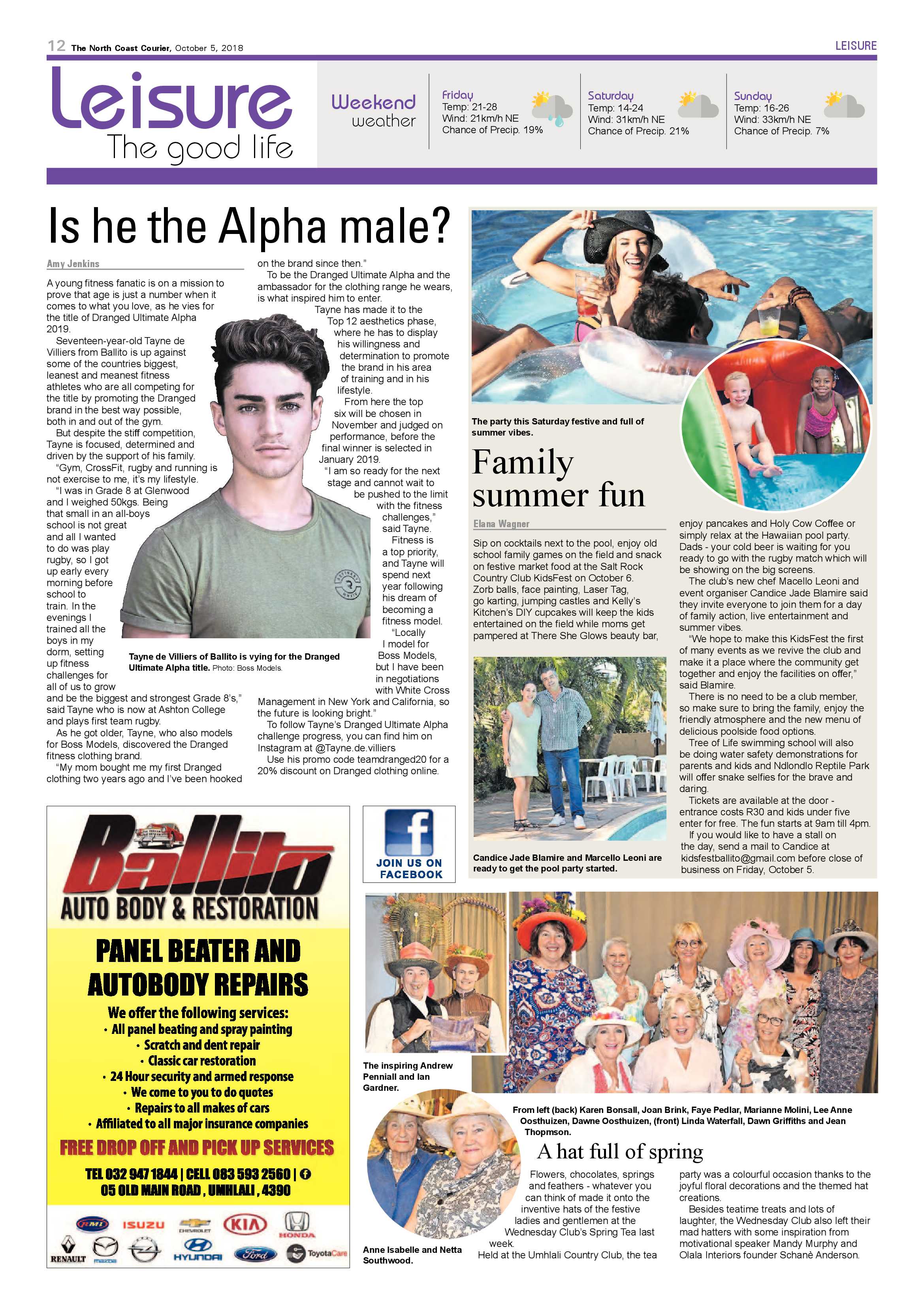 The North Coast Courier – 05 October 2018 page 12