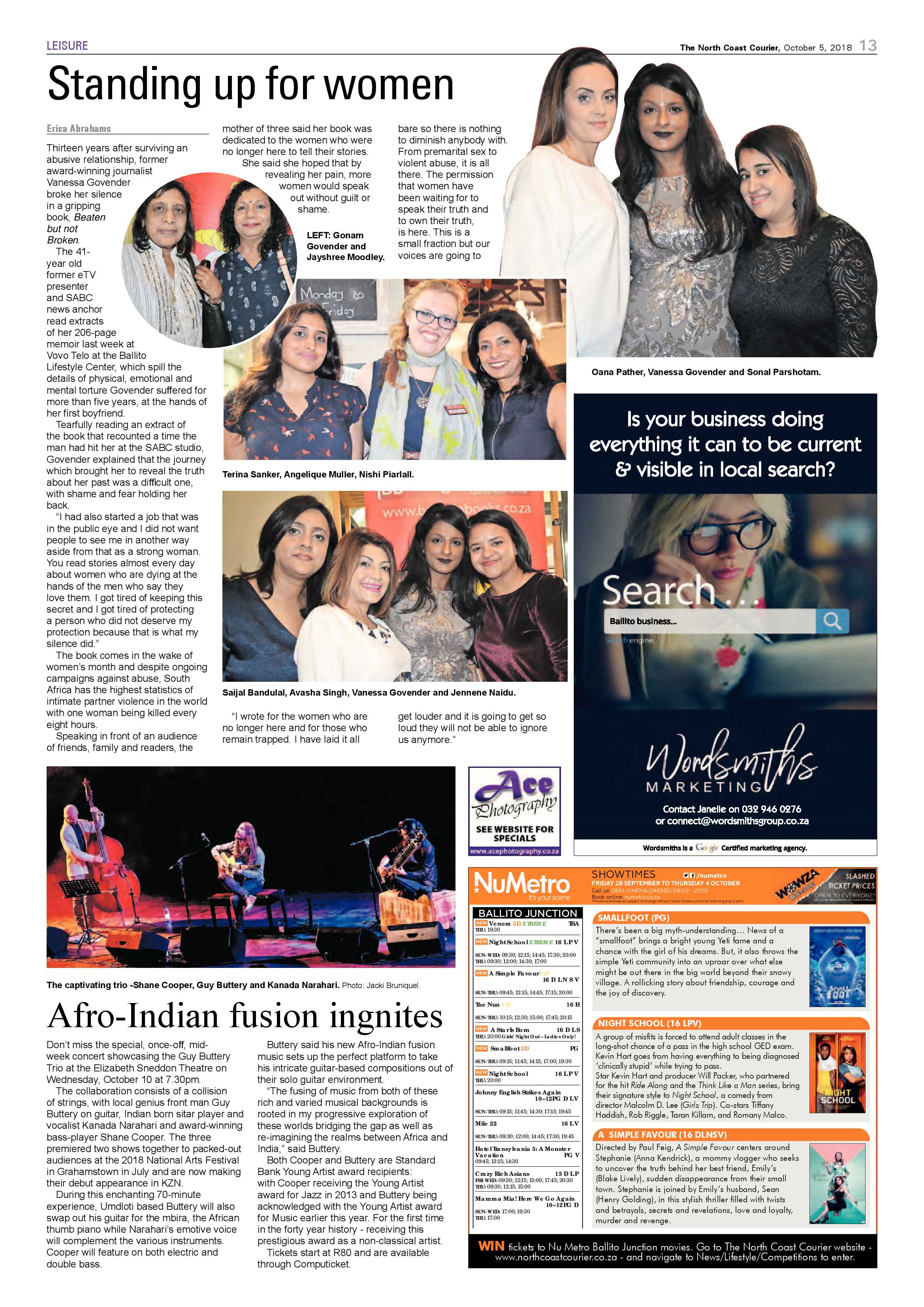 The North Coast Courier – 05 October 2018 page 13