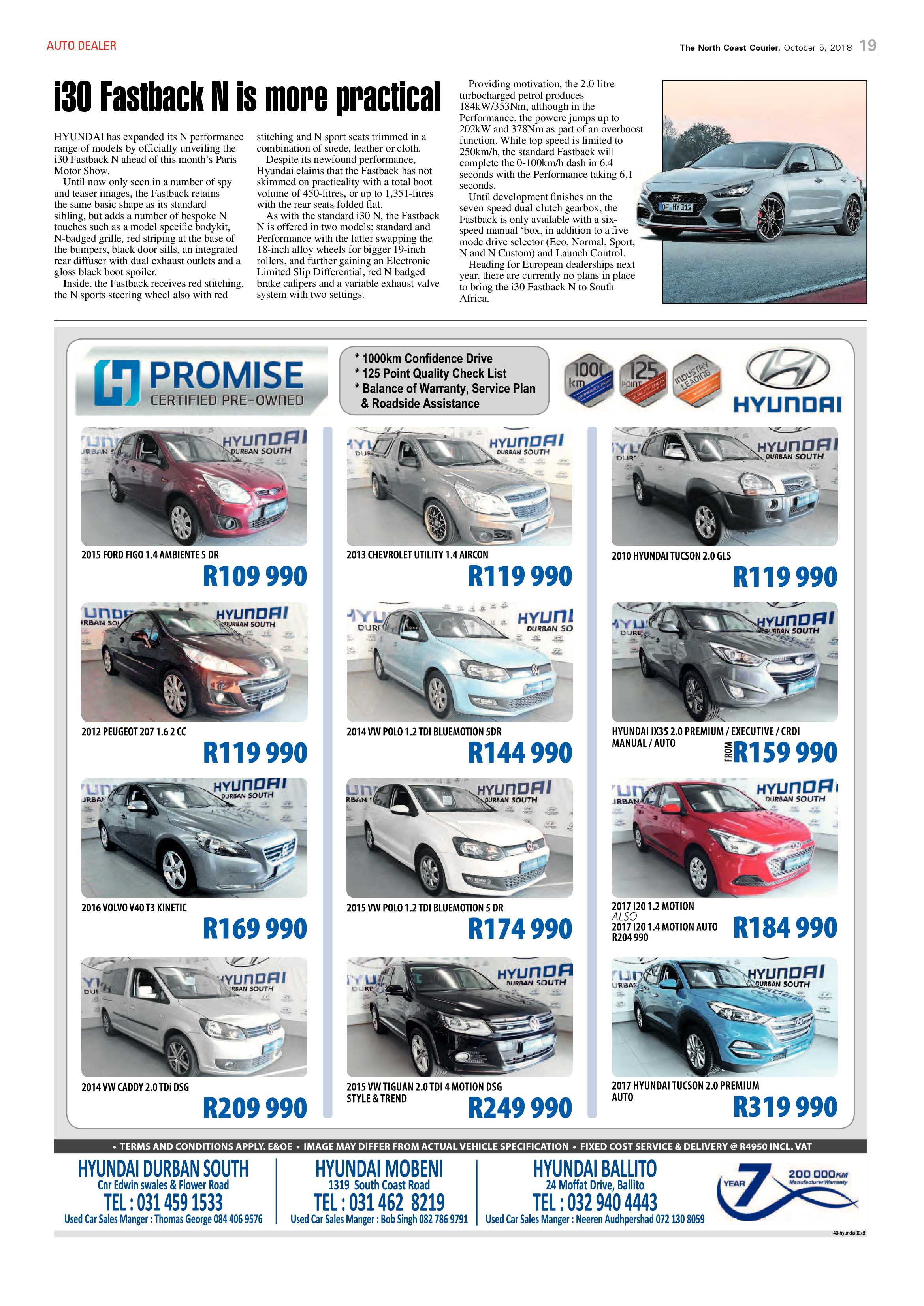 The North Coast Courier – 05 October 2018 page 19