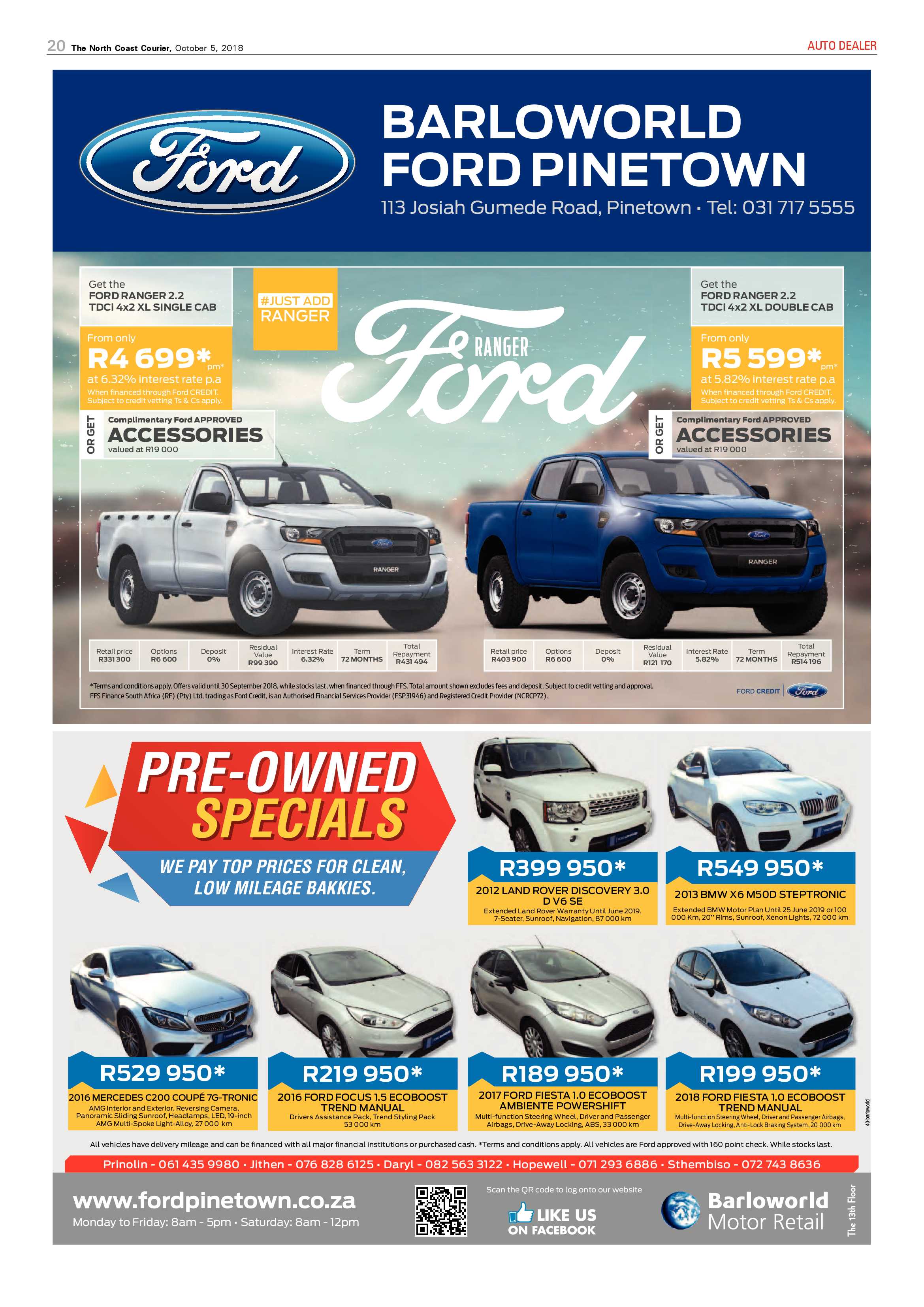 The North Coast Courier – 05 October 2018 page 20