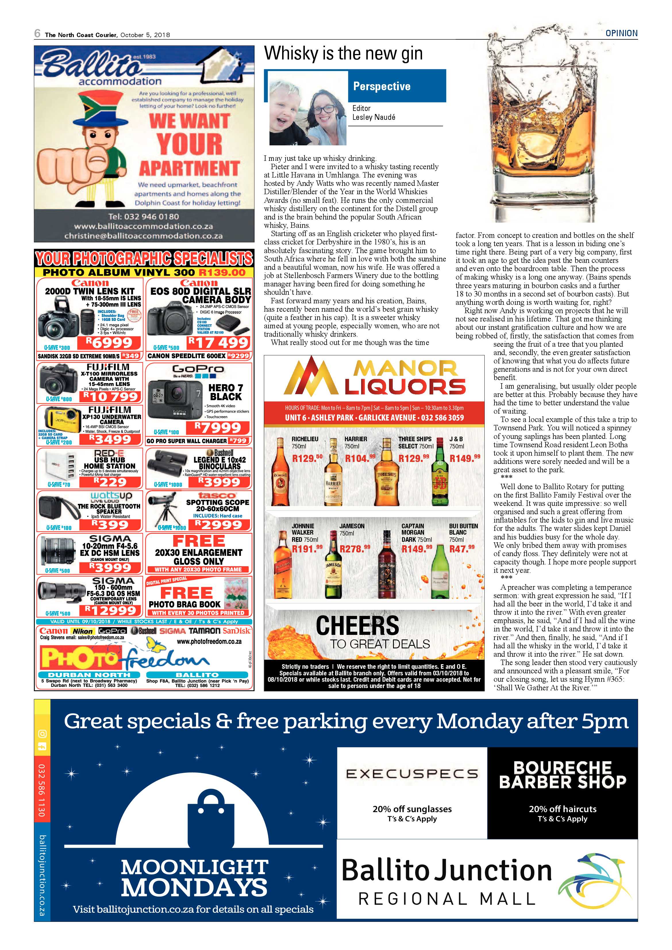 The North Coast Courier – 05 October 2018 page 6