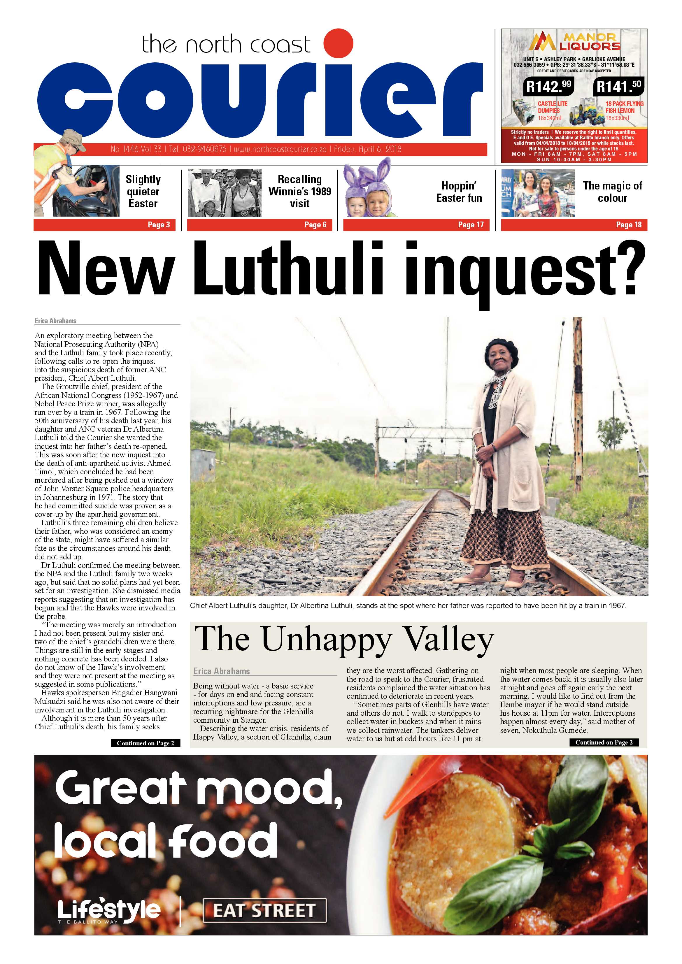 The North Coast Courier – 06 April 2018 page 1