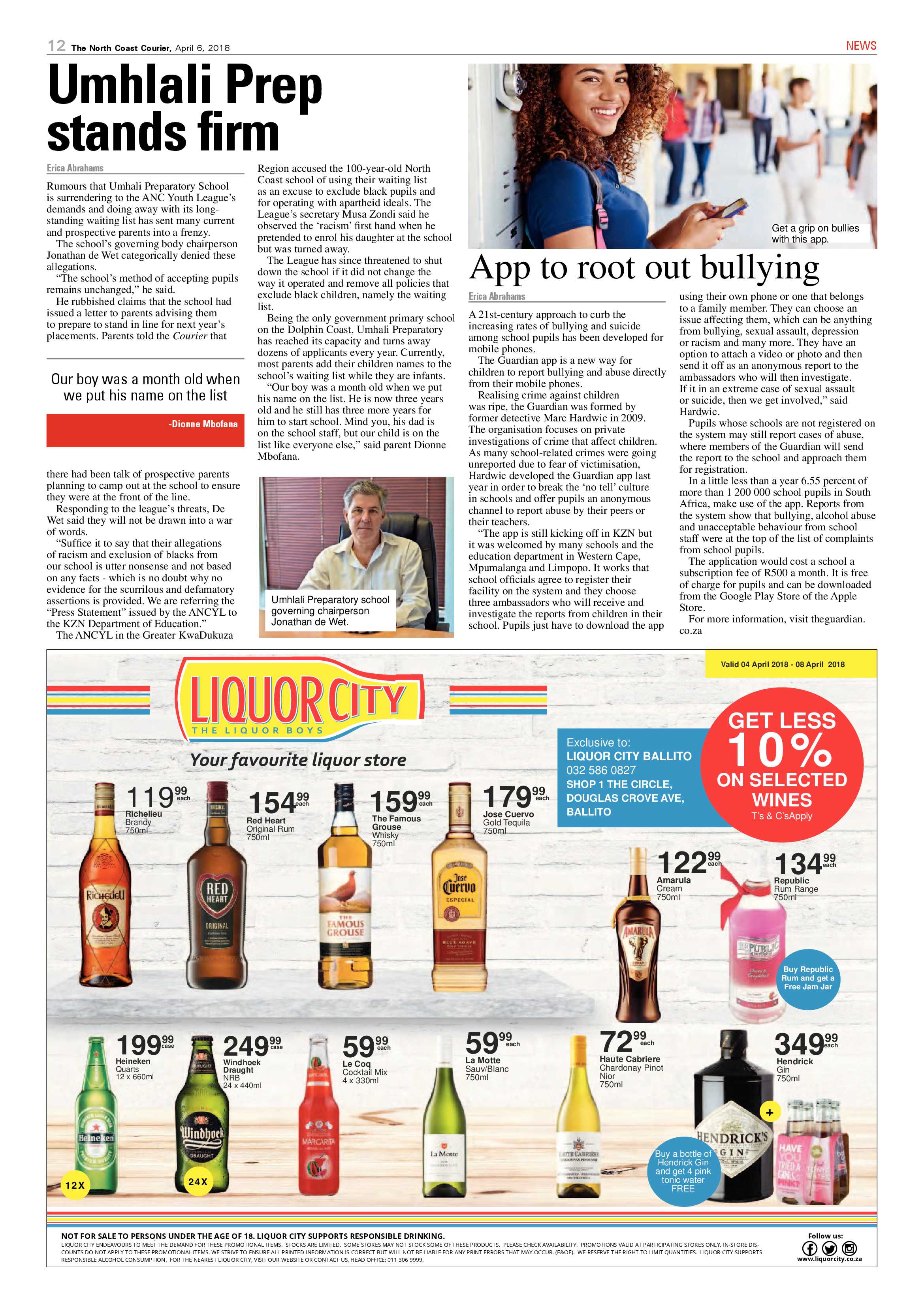 The North Coast Courier – 06 April 2018 page 12