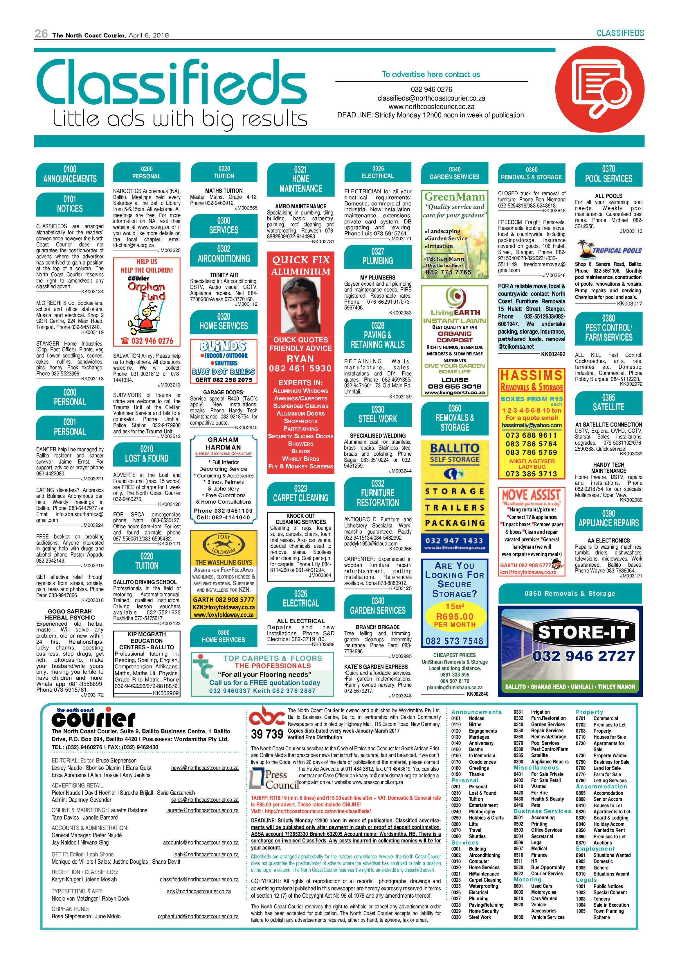 The North Coast Courier – 06 April 2018 page 26