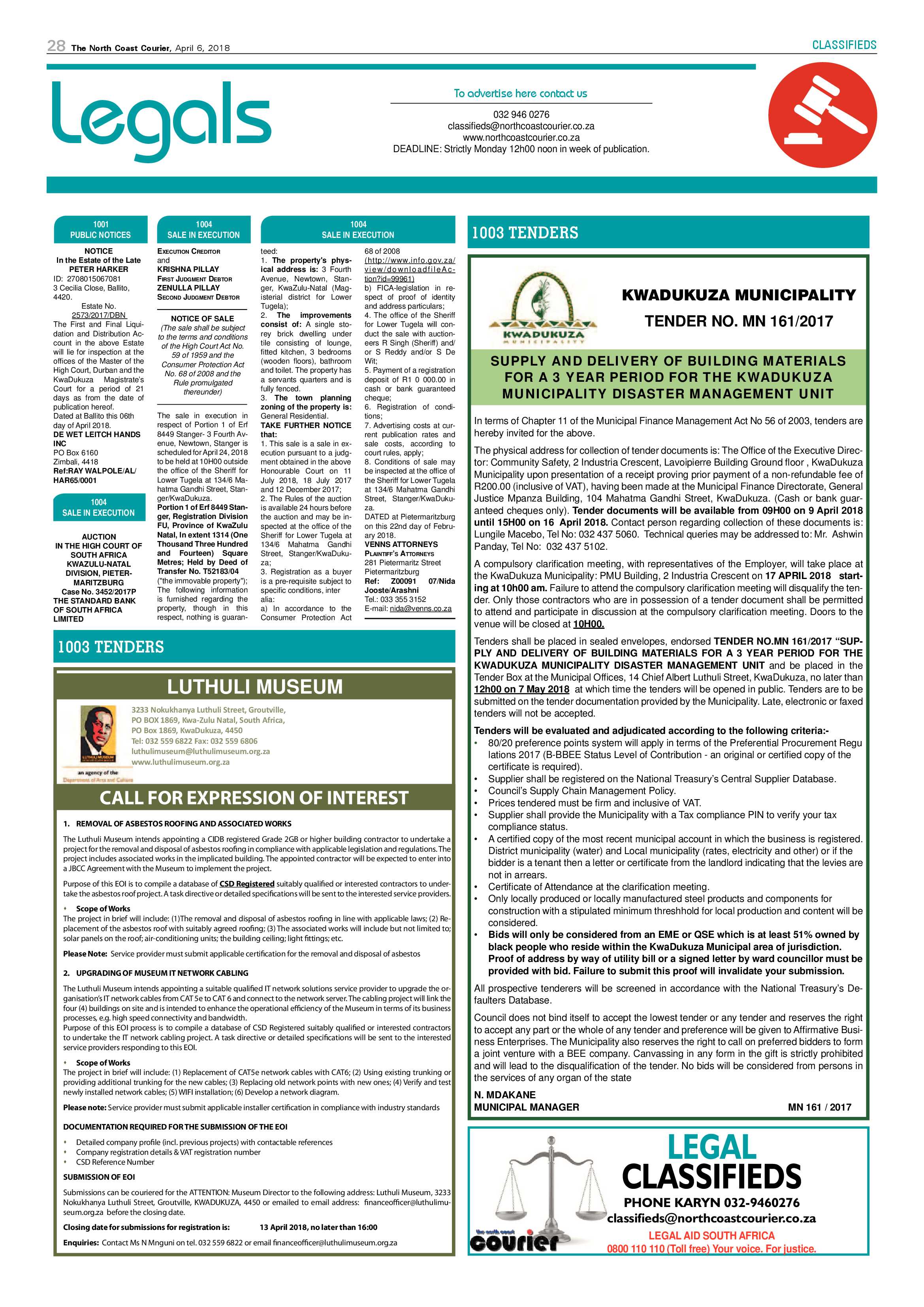 The North Coast Courier – 06 April 2018 page 28