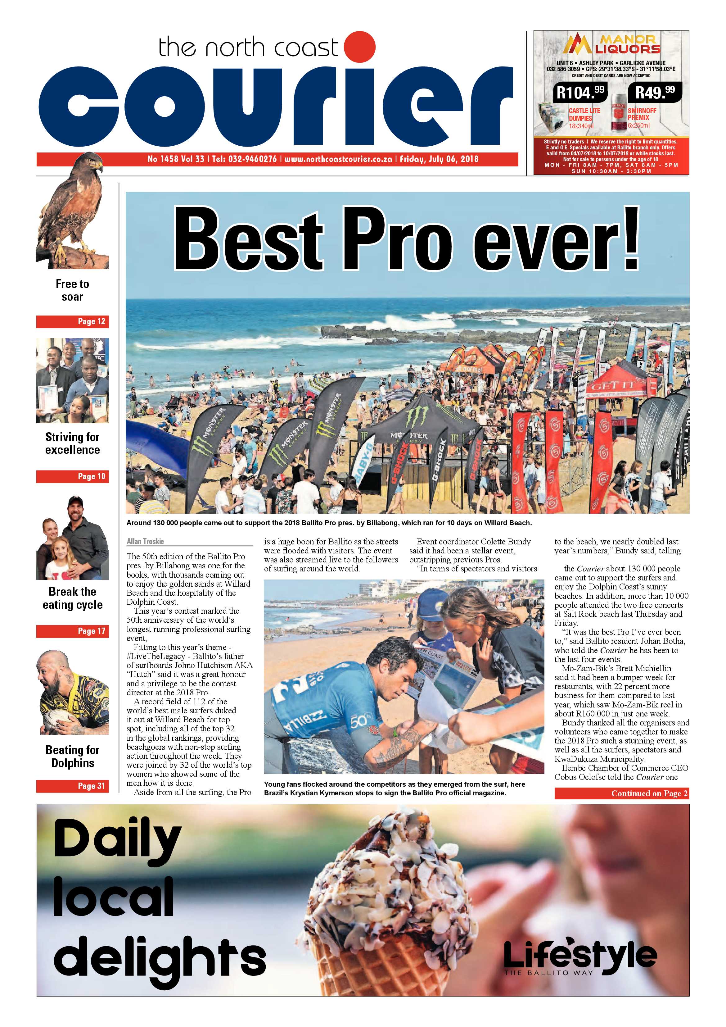 The North Coast Courier – 06 July 2018 page 1