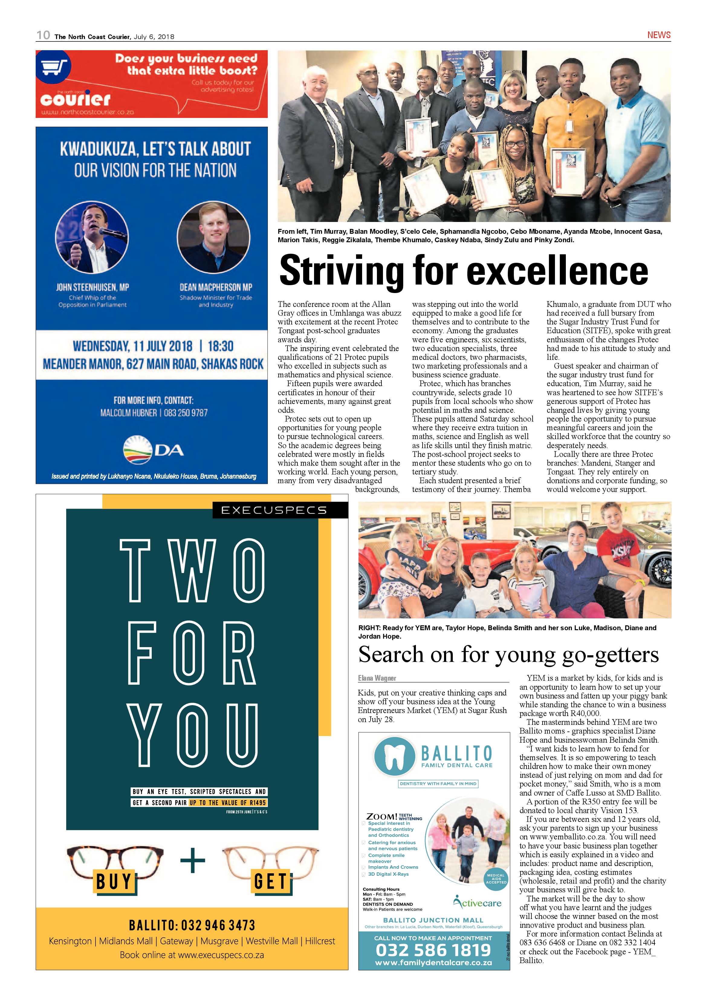 The North Coast Courier – 06 July 2018 page 10