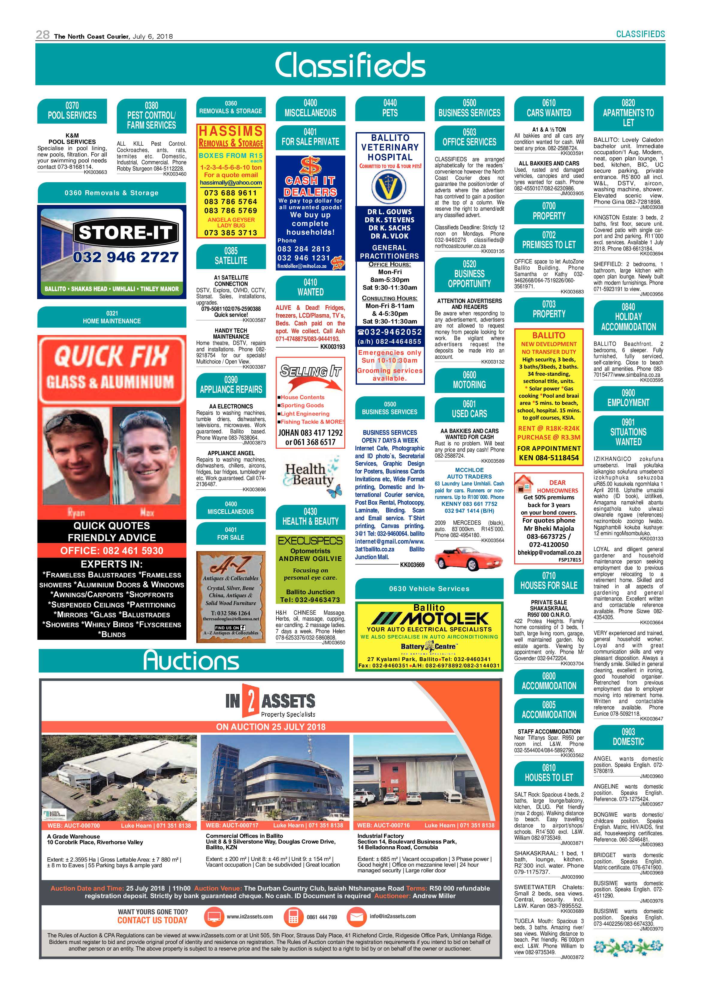 The North Coast Courier – 06 July 2018 page 28