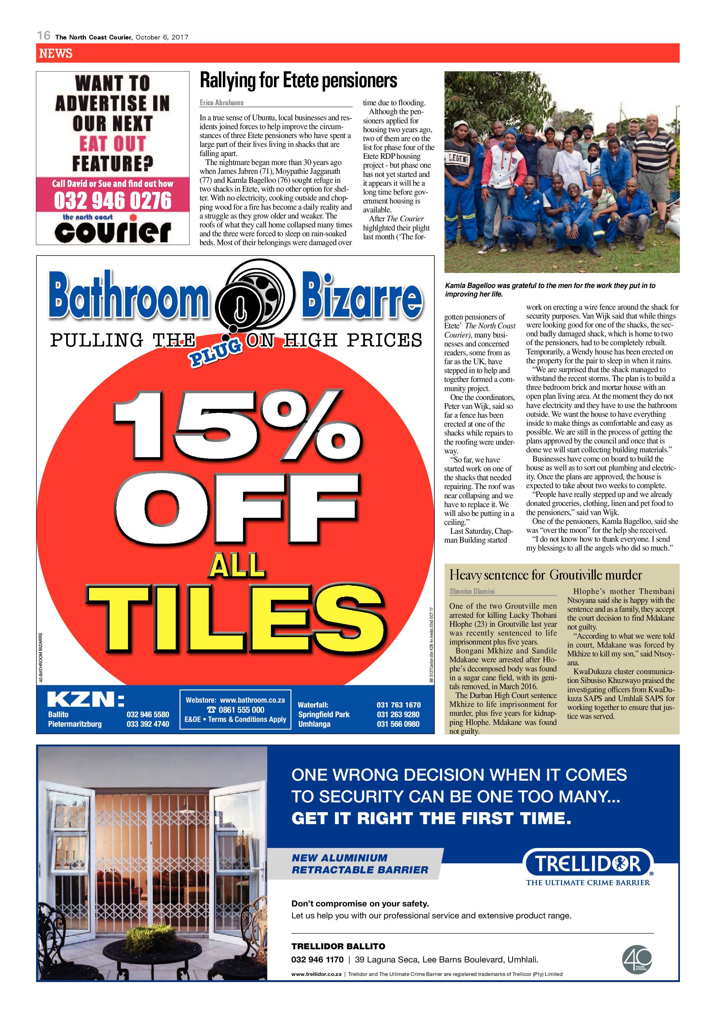 The North Coast Courier – 06 October 2017 page 16