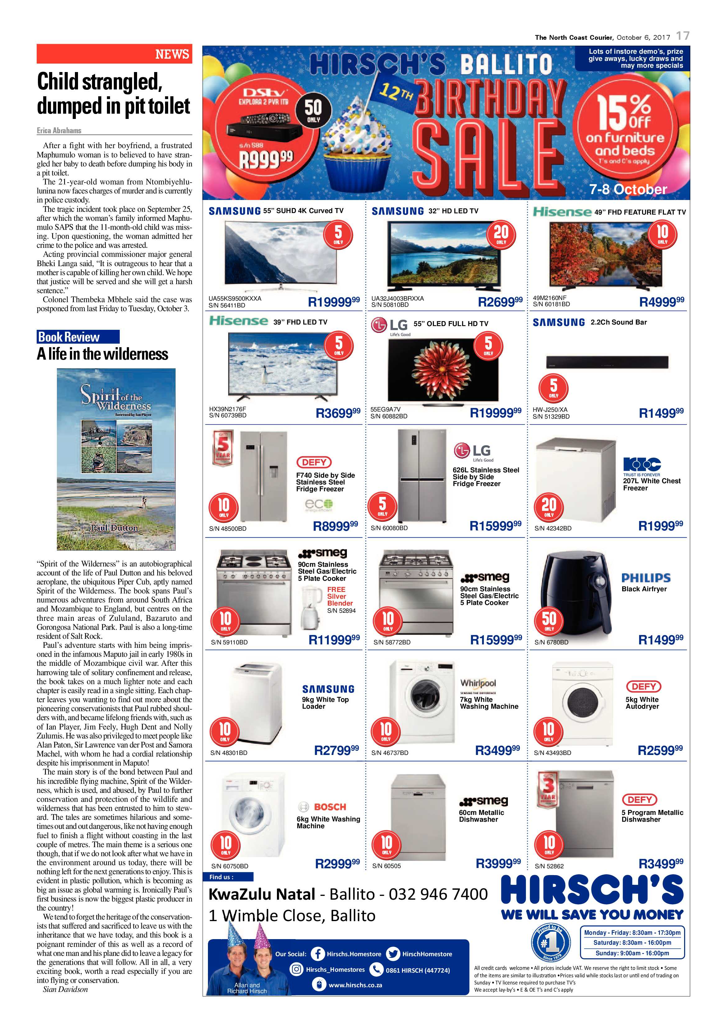 The North Coast Courier – 06 October 2017 page 17