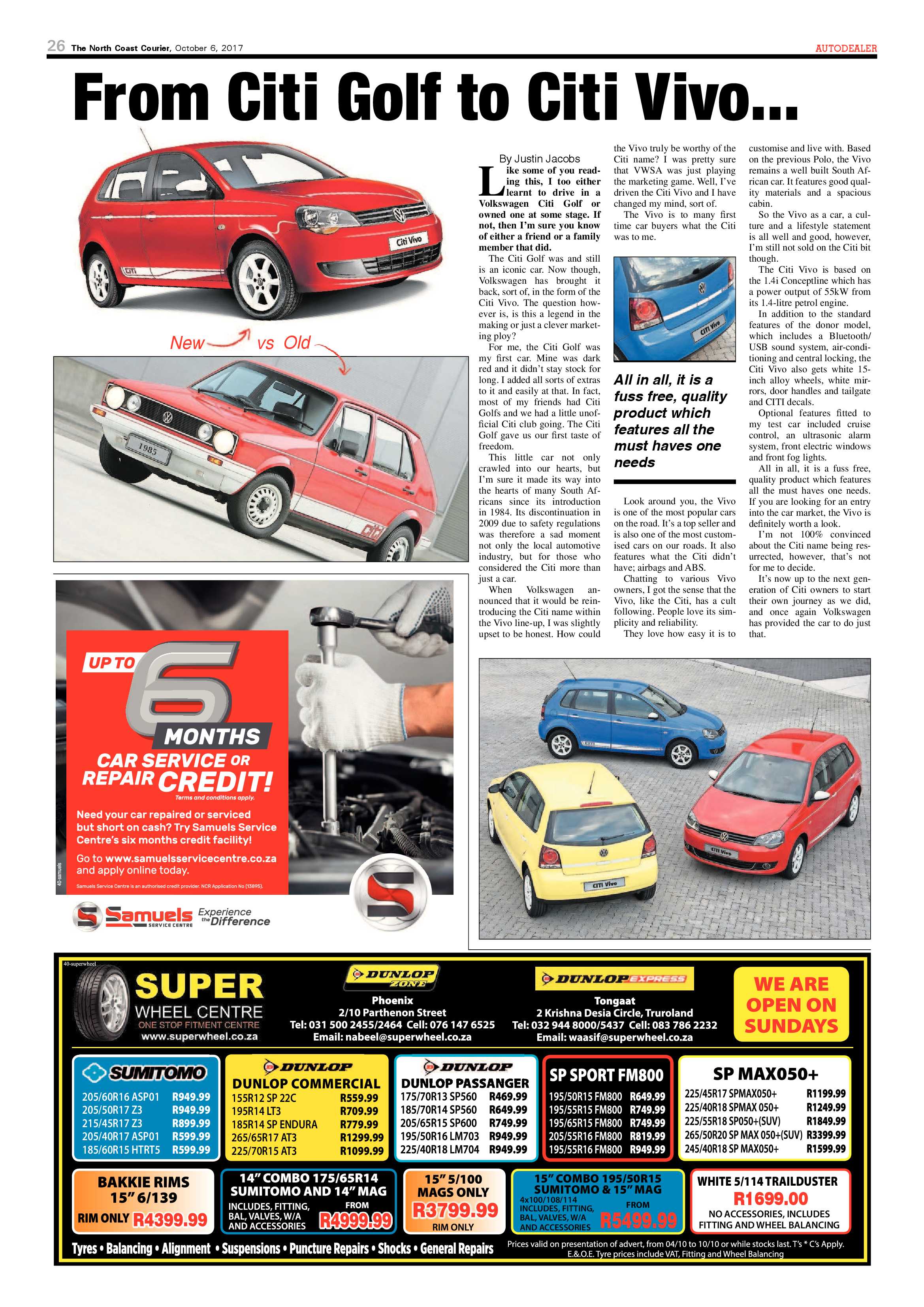 The North Coast Courier – 06 October 2017 page 26