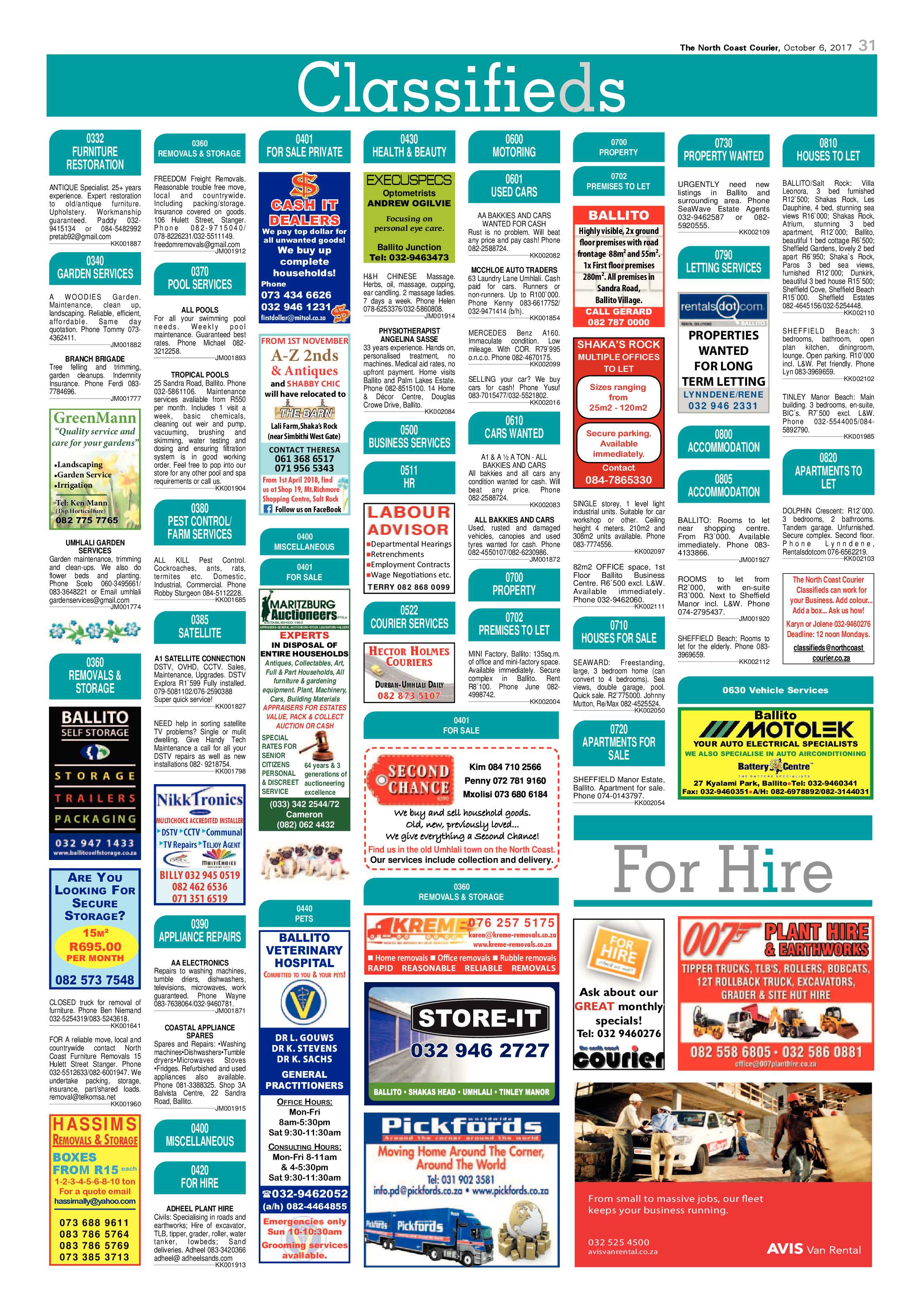 The North Coast Courier – 06 October 2017 page 31