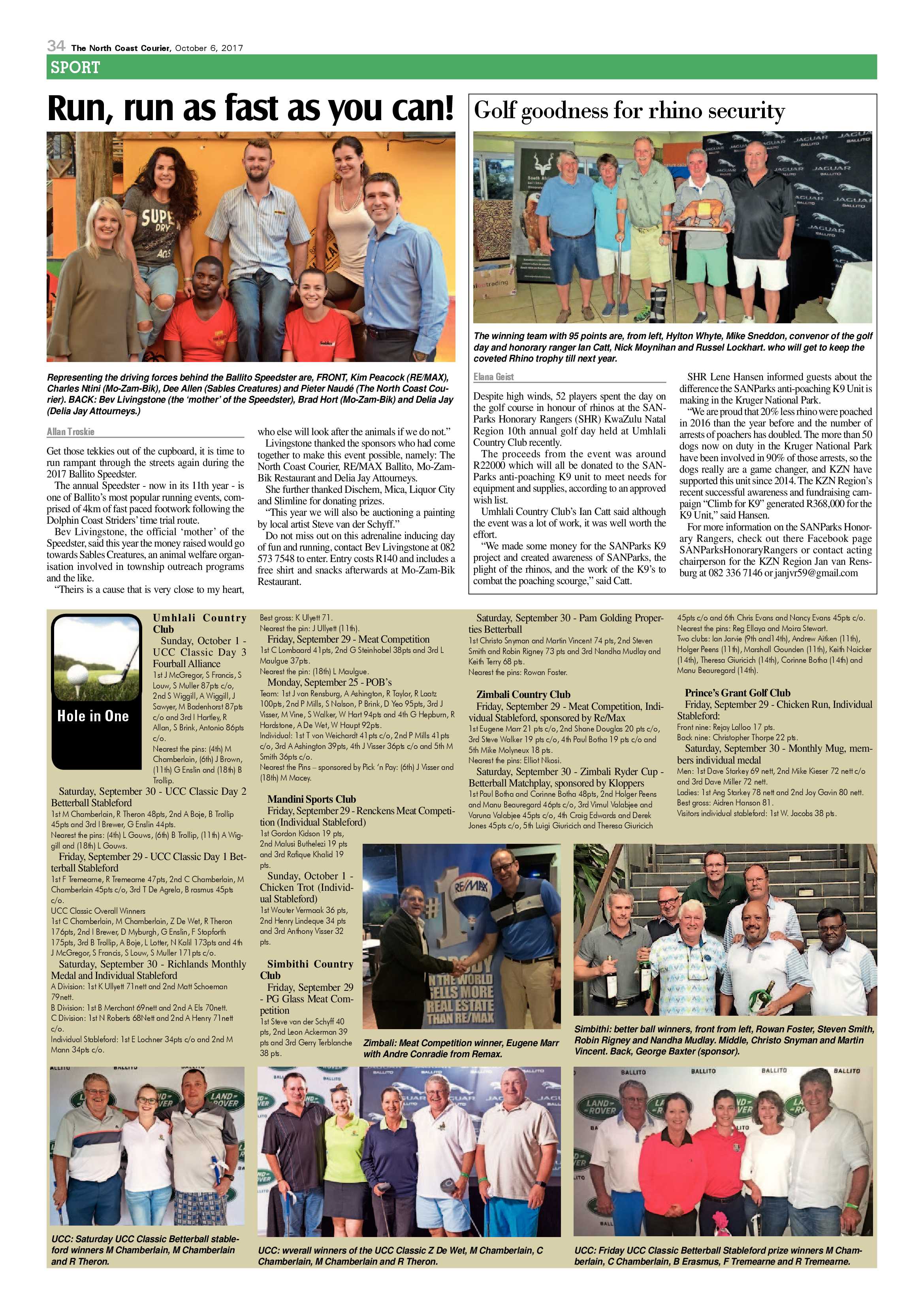 The North Coast Courier – 06 October 2017 page 34