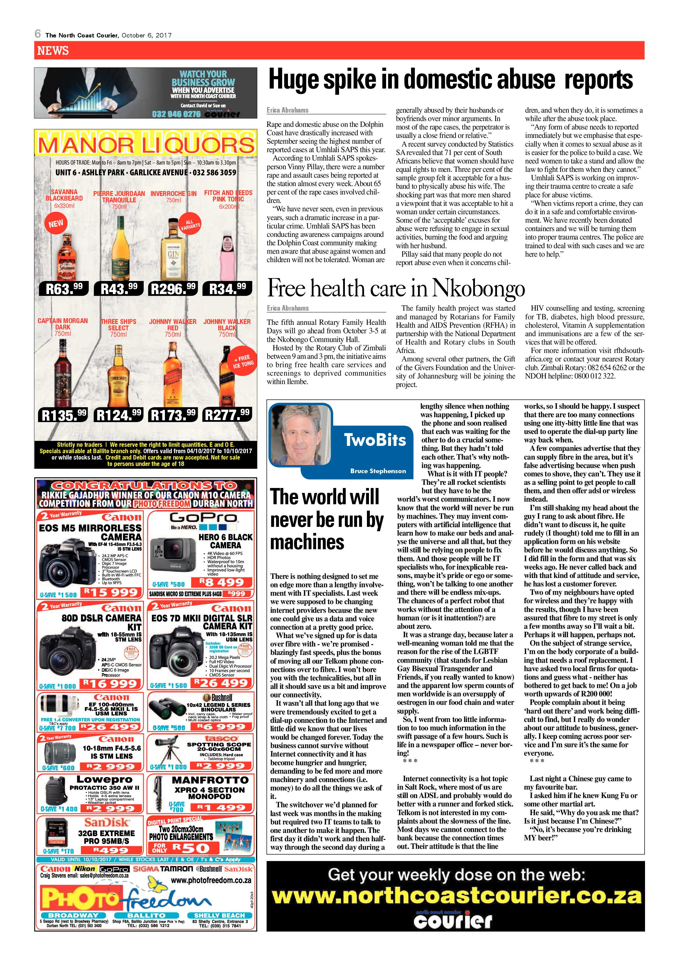 The North Coast Courier – 06 October 2017 page 6