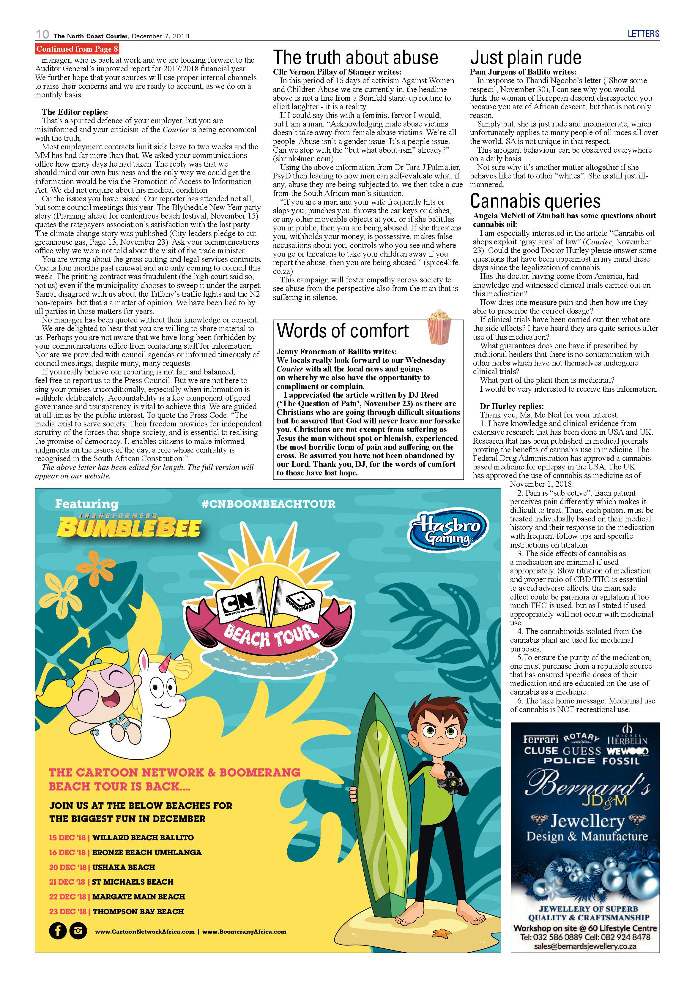 The North Coast Courier – 07 December 2018 page 10