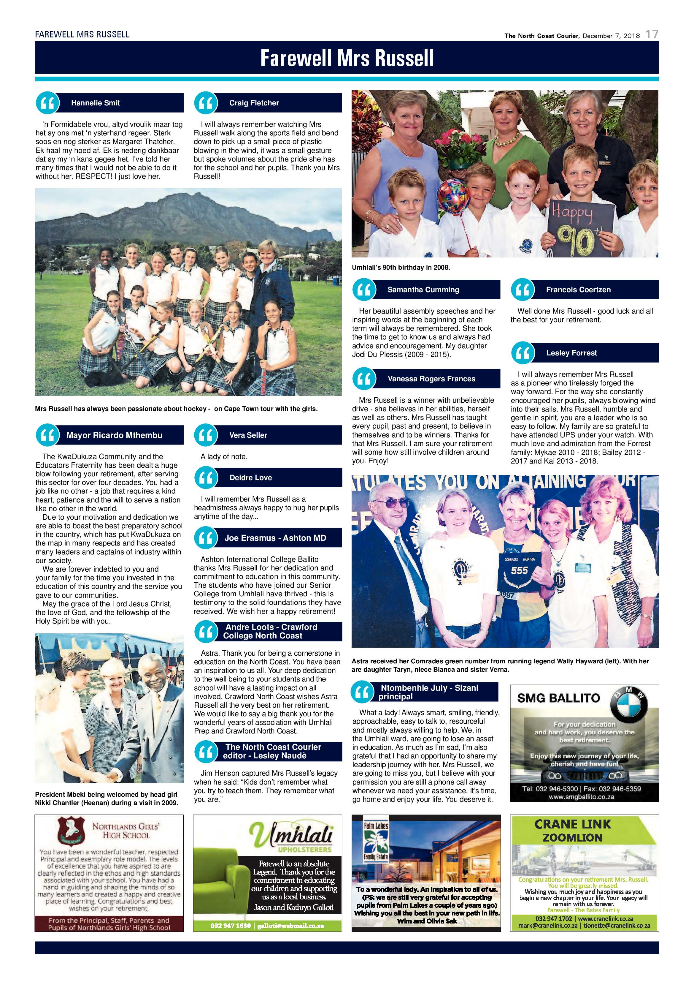 The North Coast Courier – 07 December 2018 page 17