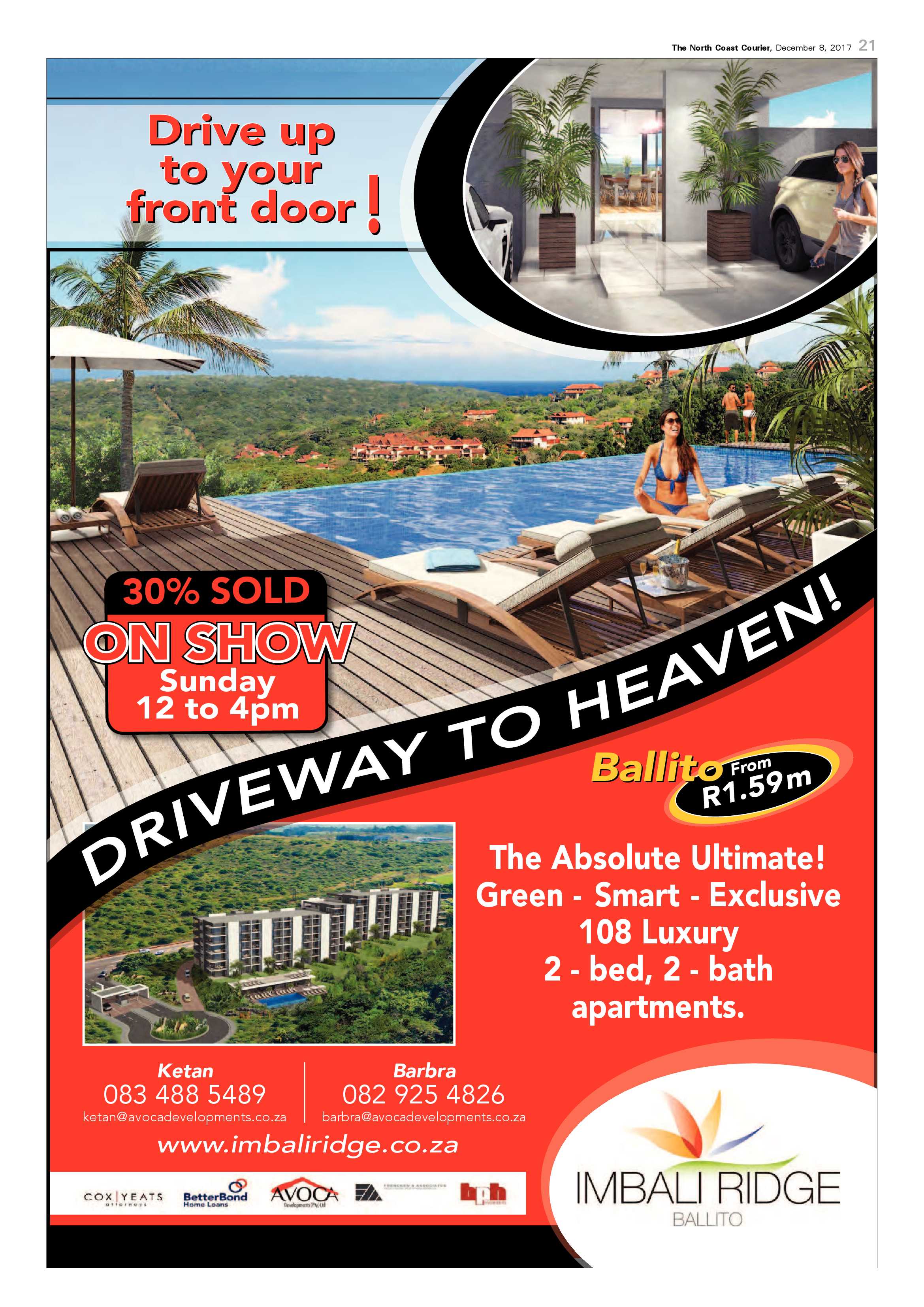 The North Coast Courier – 08 December 2017 page 21