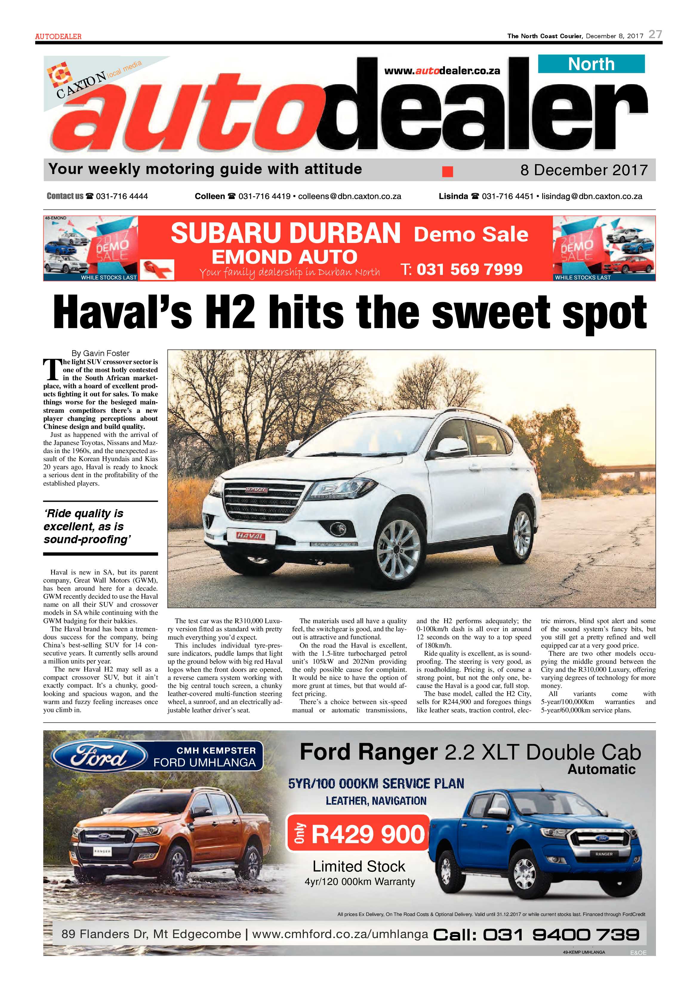 The North Coast Courier – 08 December 2017 page 27