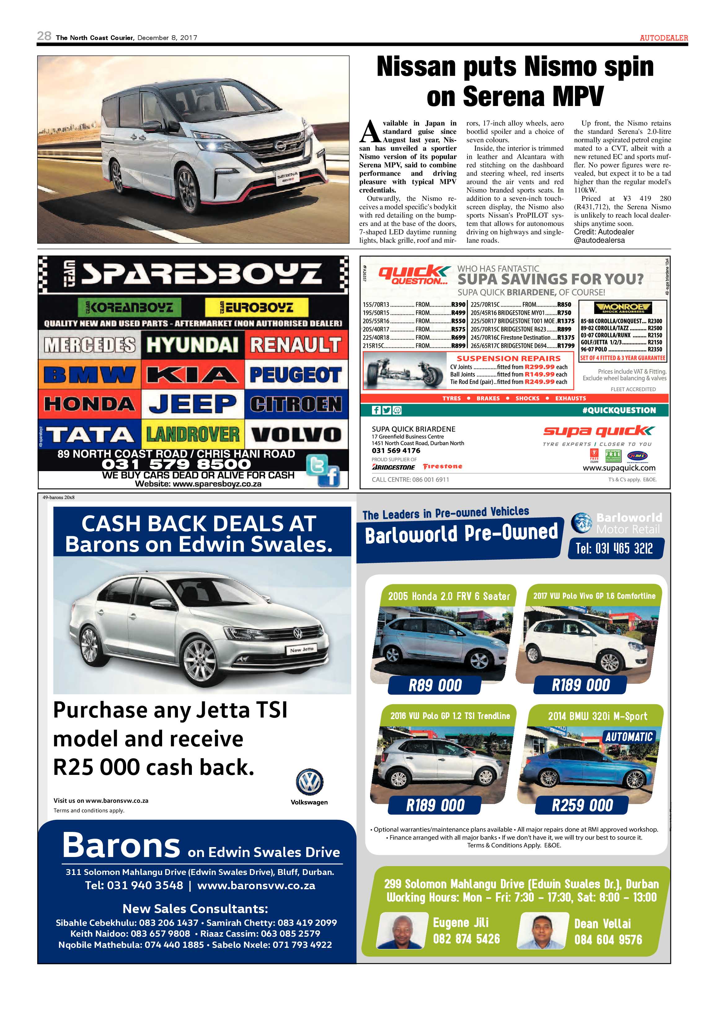 The North Coast Courier – 08 December 2017 page 28